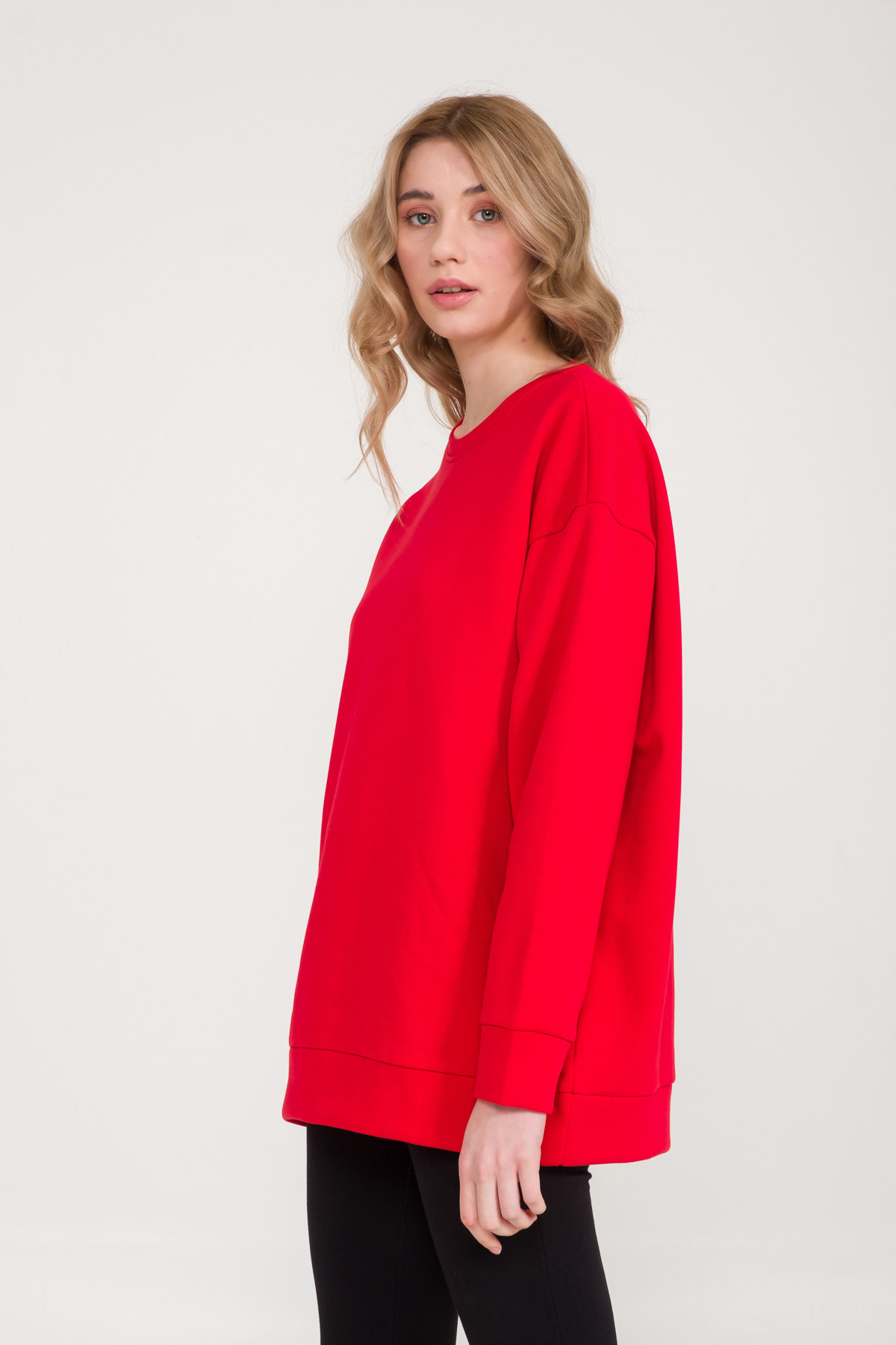 Kadın Şardonlu İki İplik Oversize Sweatshirt