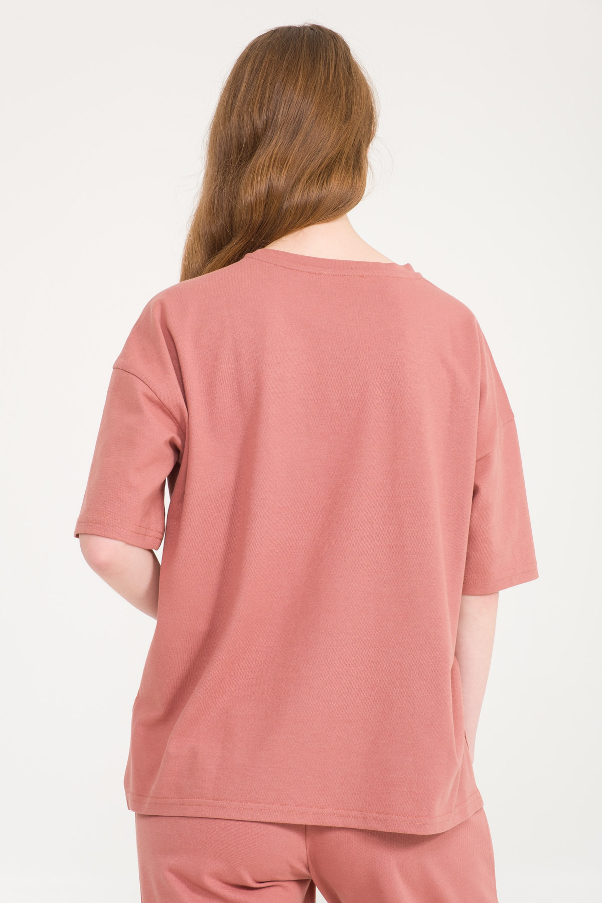 Kadın Lacost Yandan Yırtmaç Detaylı Kısa Kollu T-shirt