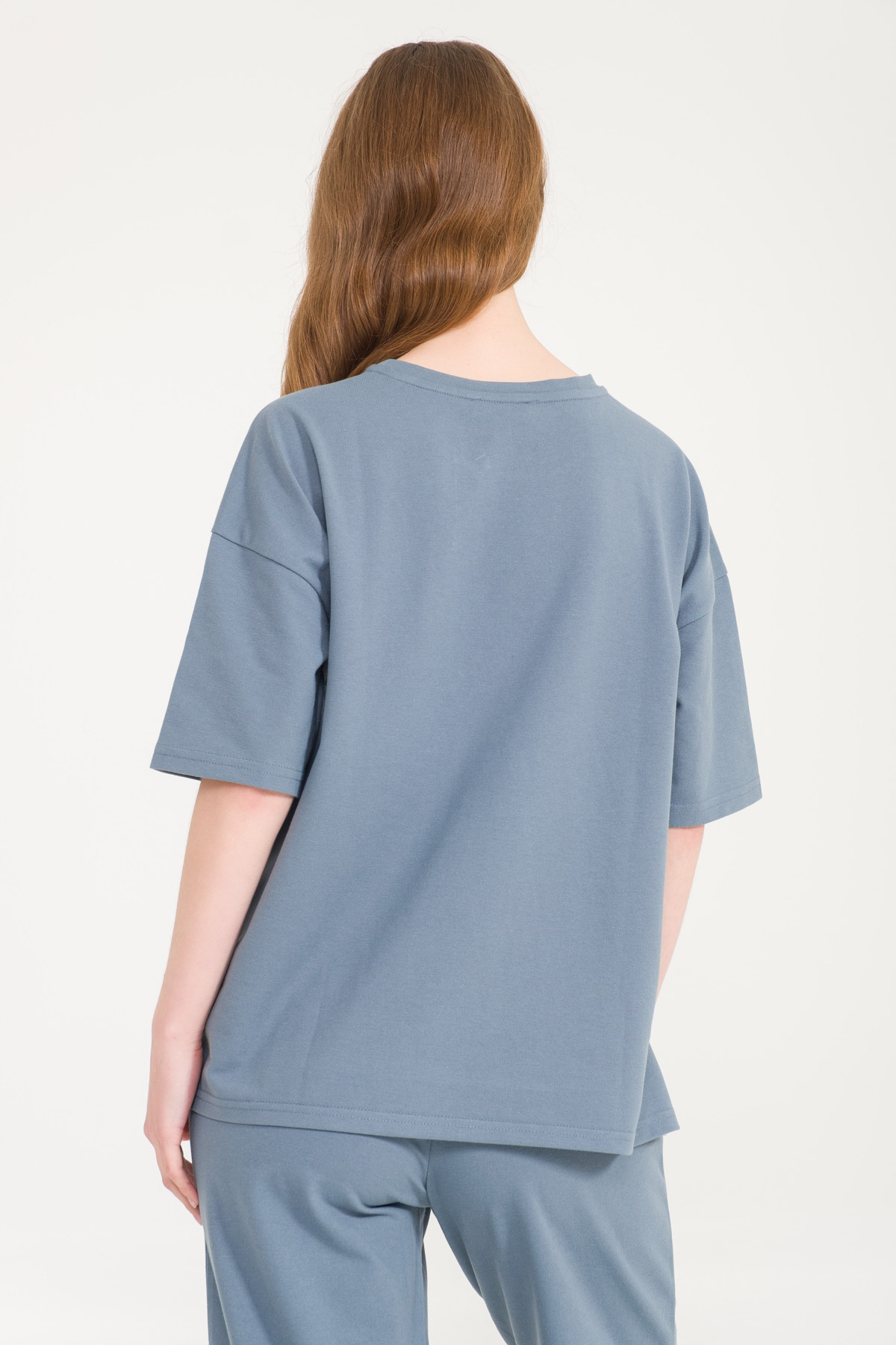 Kadın Lacoste Yandan Yırtmaç Detaylı Kısa Kollu T-shirt