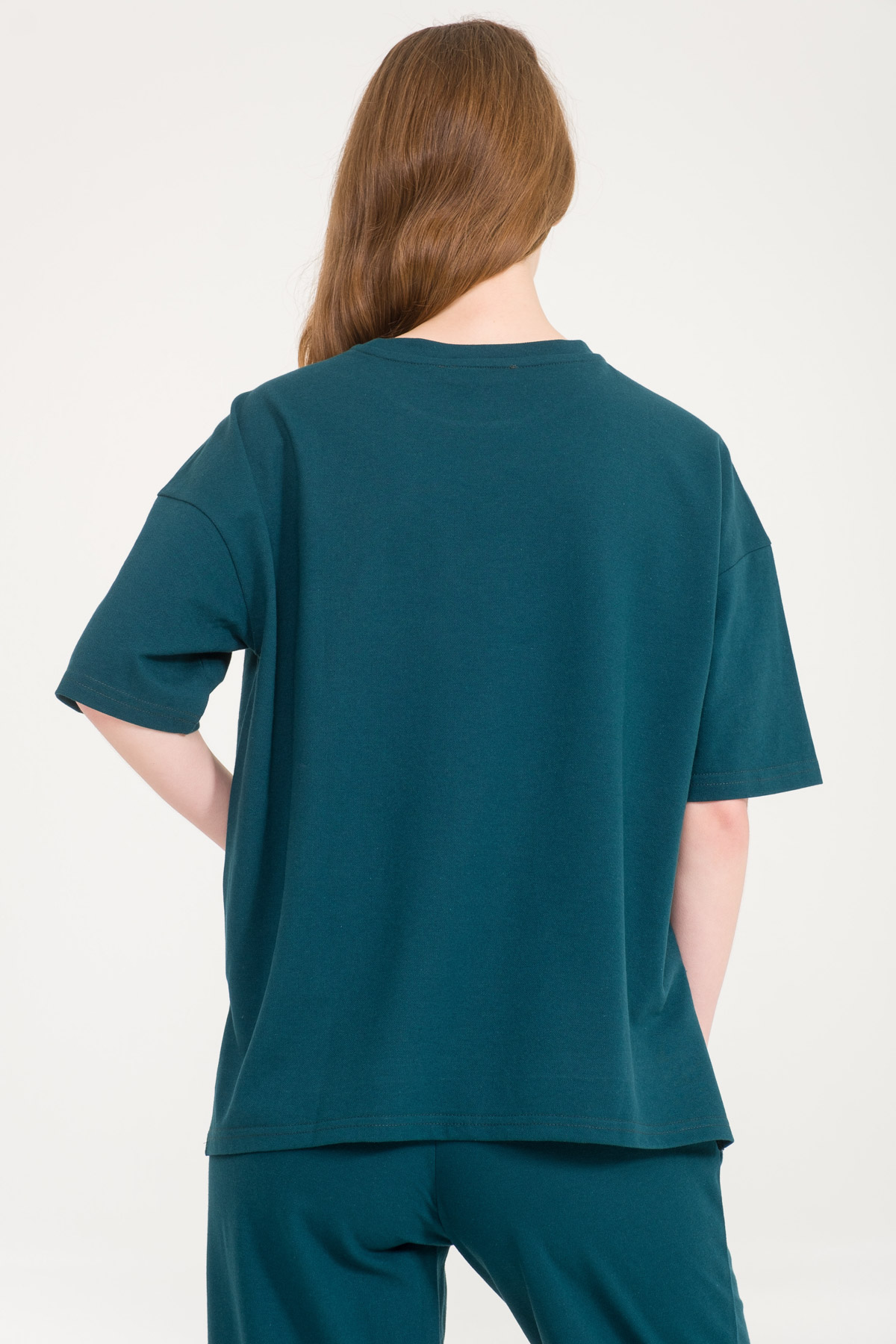 Kadın Lacost Yandan Yırtmaç Detaylı Kısa Kollu T-shirt