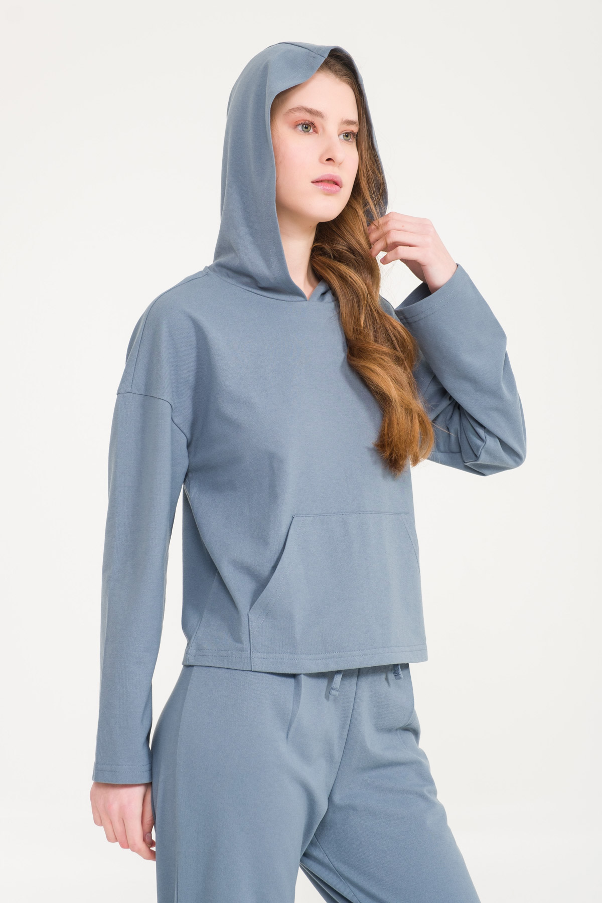 Kadın Lacoste Kapşonlu Sweatshirt