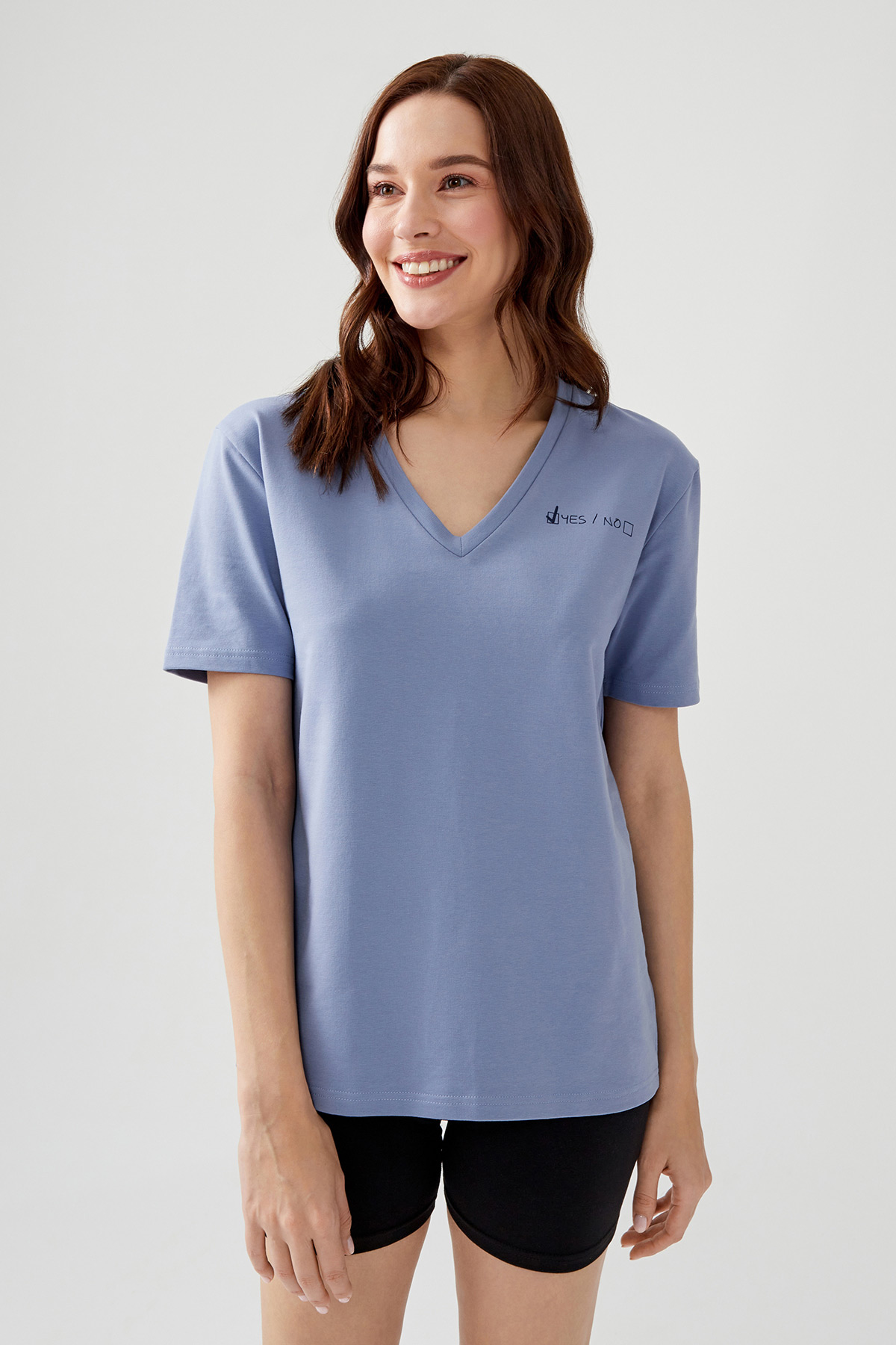 Kadın Kısa Kollu Regular Basic T-shirt (Easy Iron)