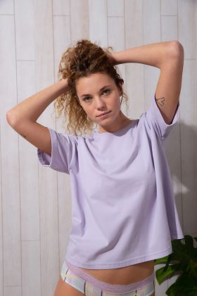 Kadın Yuvarlak Yaka Kısa Kollu T-shirt