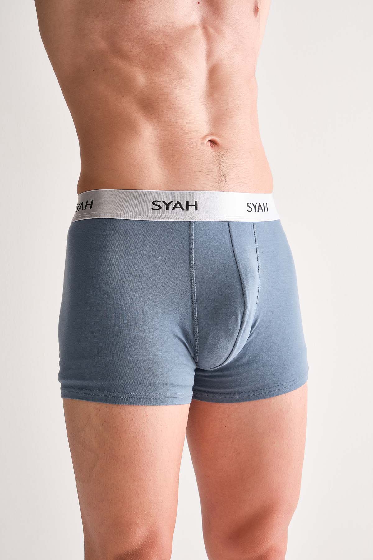 Modal Gri Lastikli Erkek Boxershort