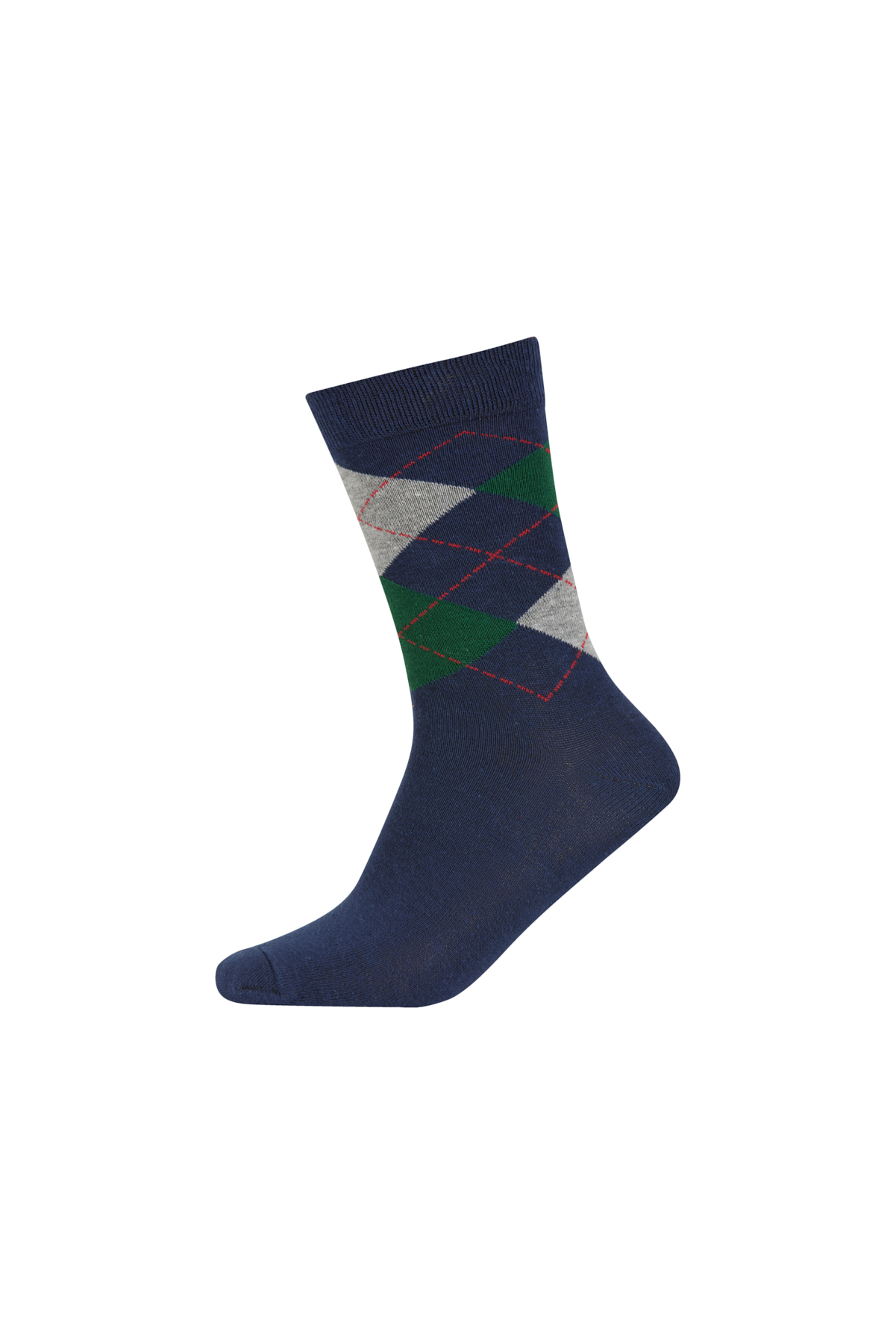 Erkek Baklava Desen Pamuklu Soket Çorap