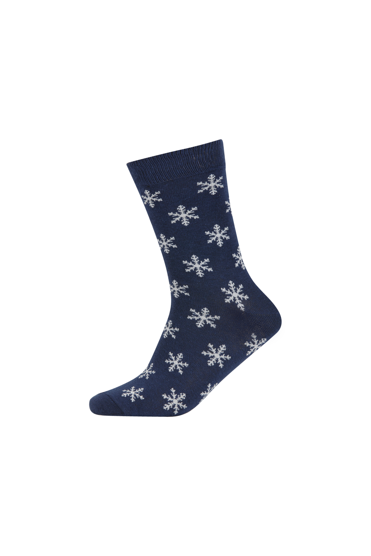 Erkek Kar Tanesi Desen Pamuklu Soket Çorap