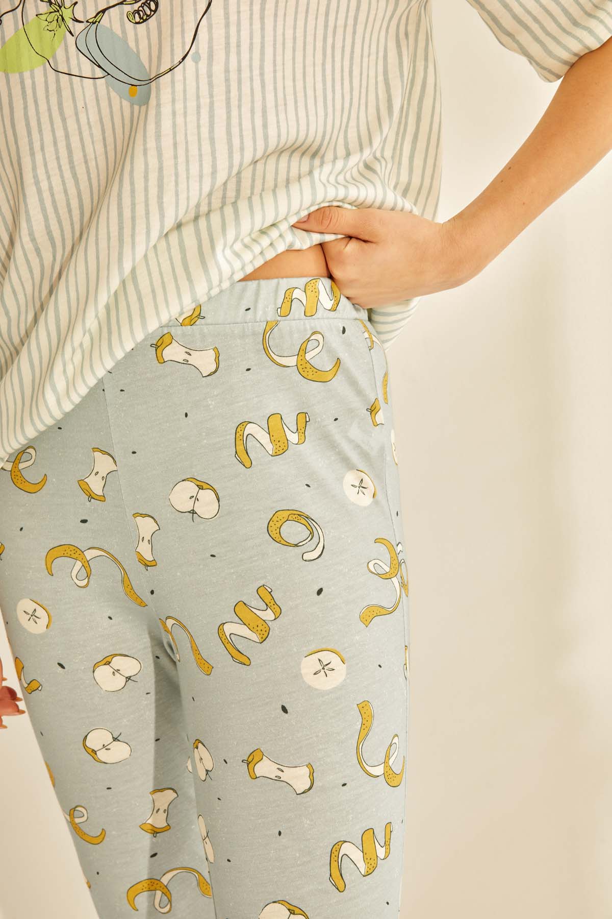 Kadın Modal Kapri Pijama Altı
