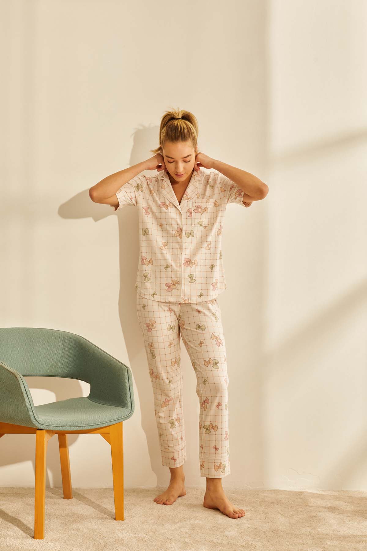Kadın Pamuklu Midi Pijama Altı