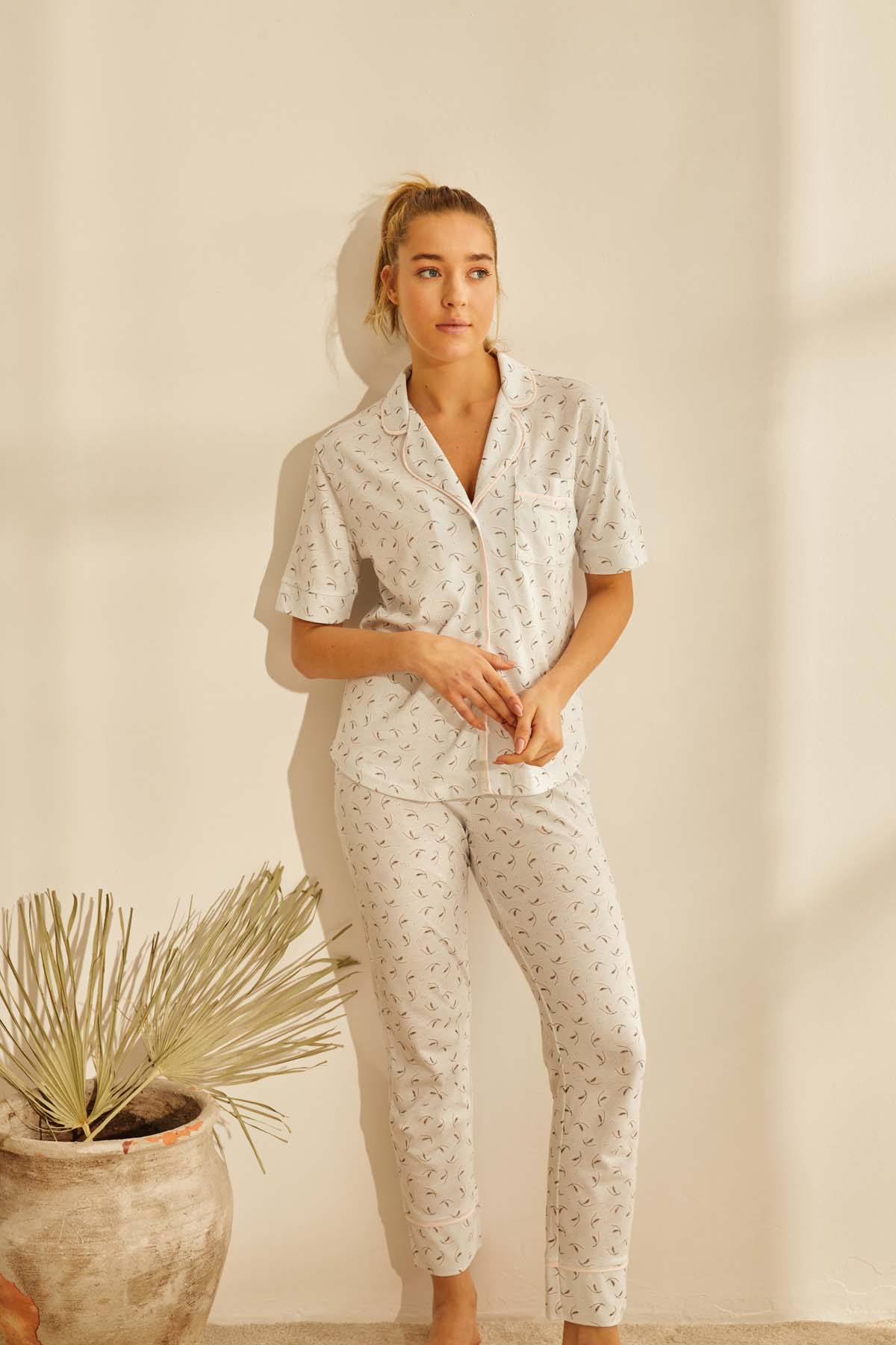 Kadın Pijama Üst Gömlek