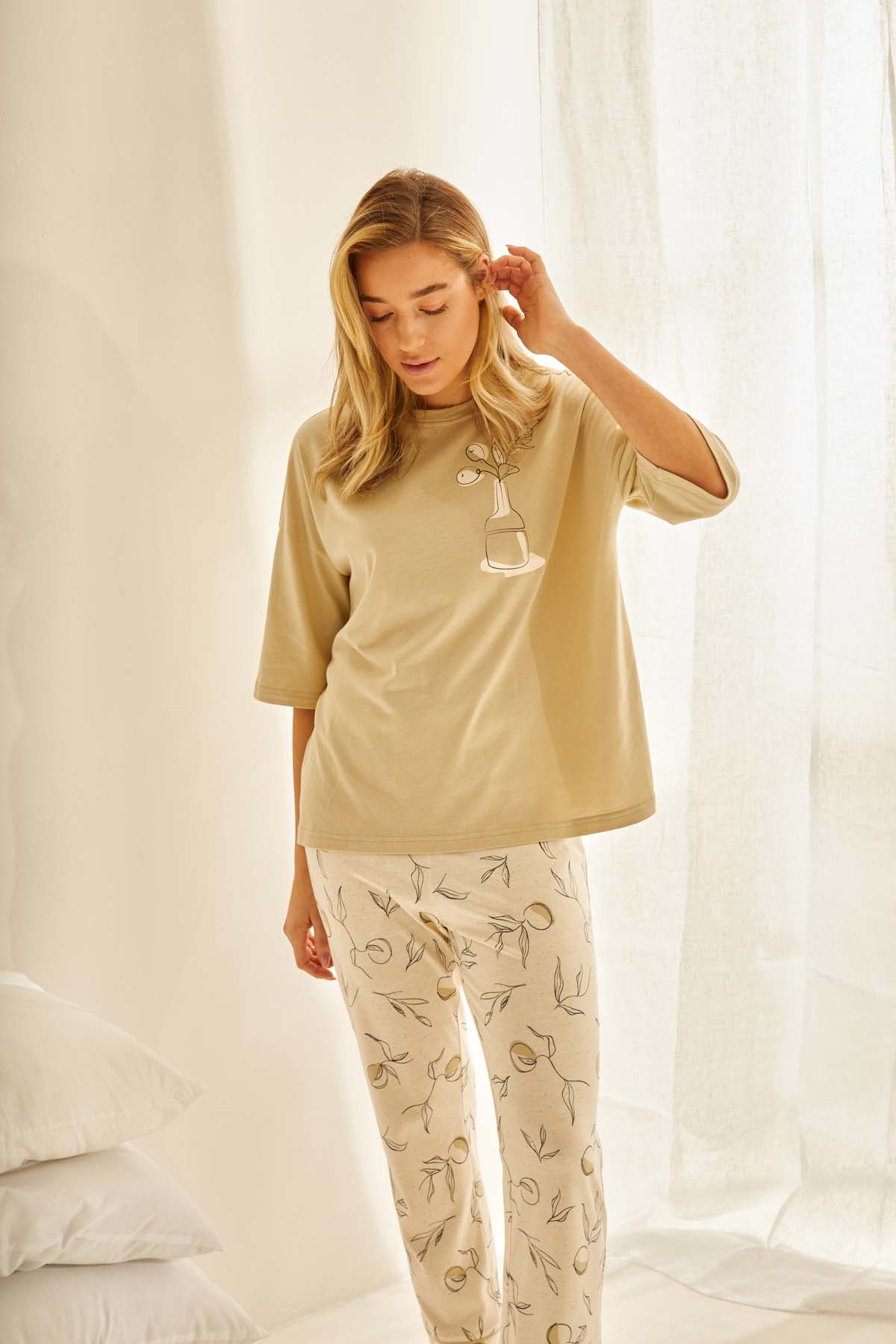 Kadın Pijama Üst Tshirt