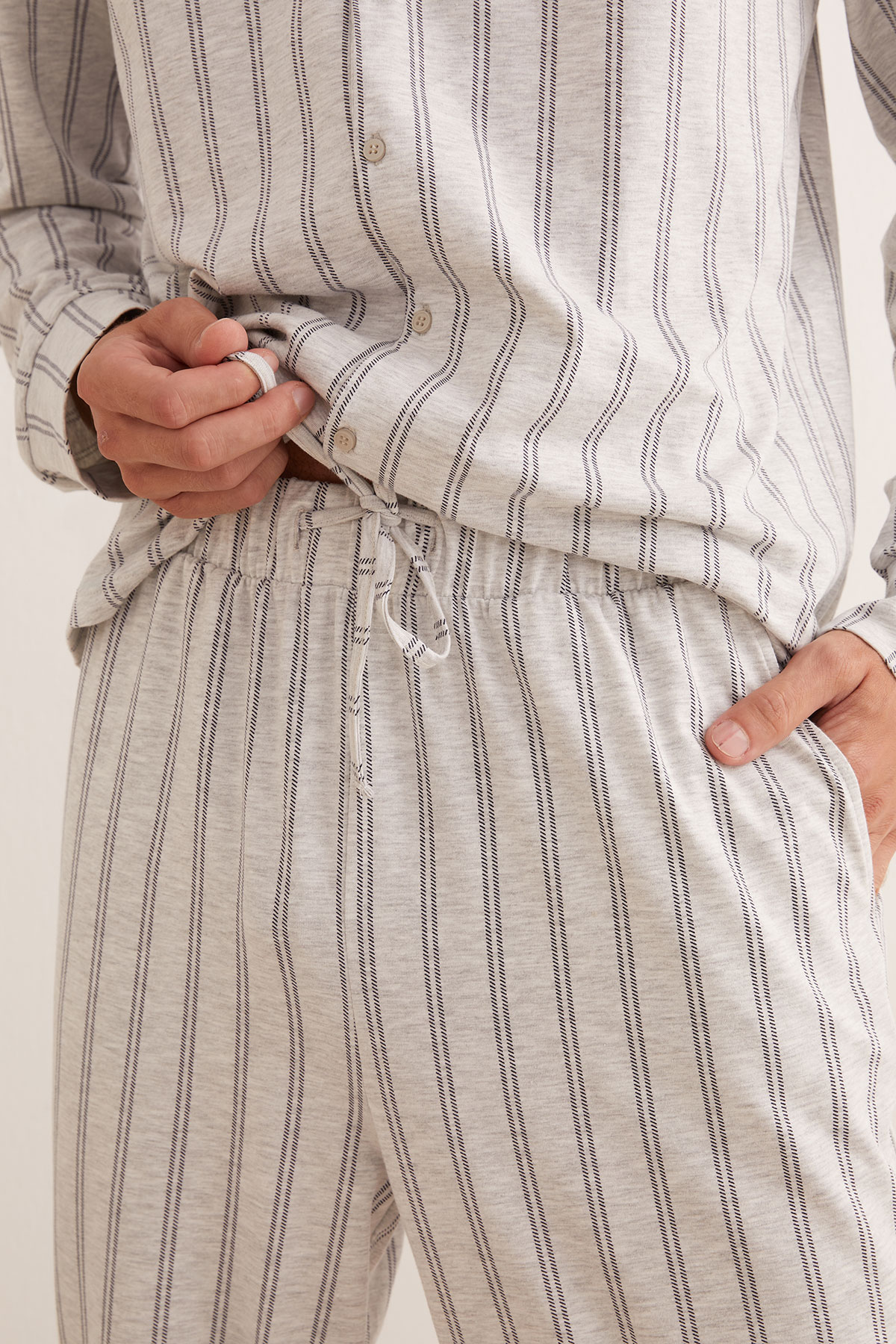 Erkek Pamuklu Düğmeli Pijama Üstü