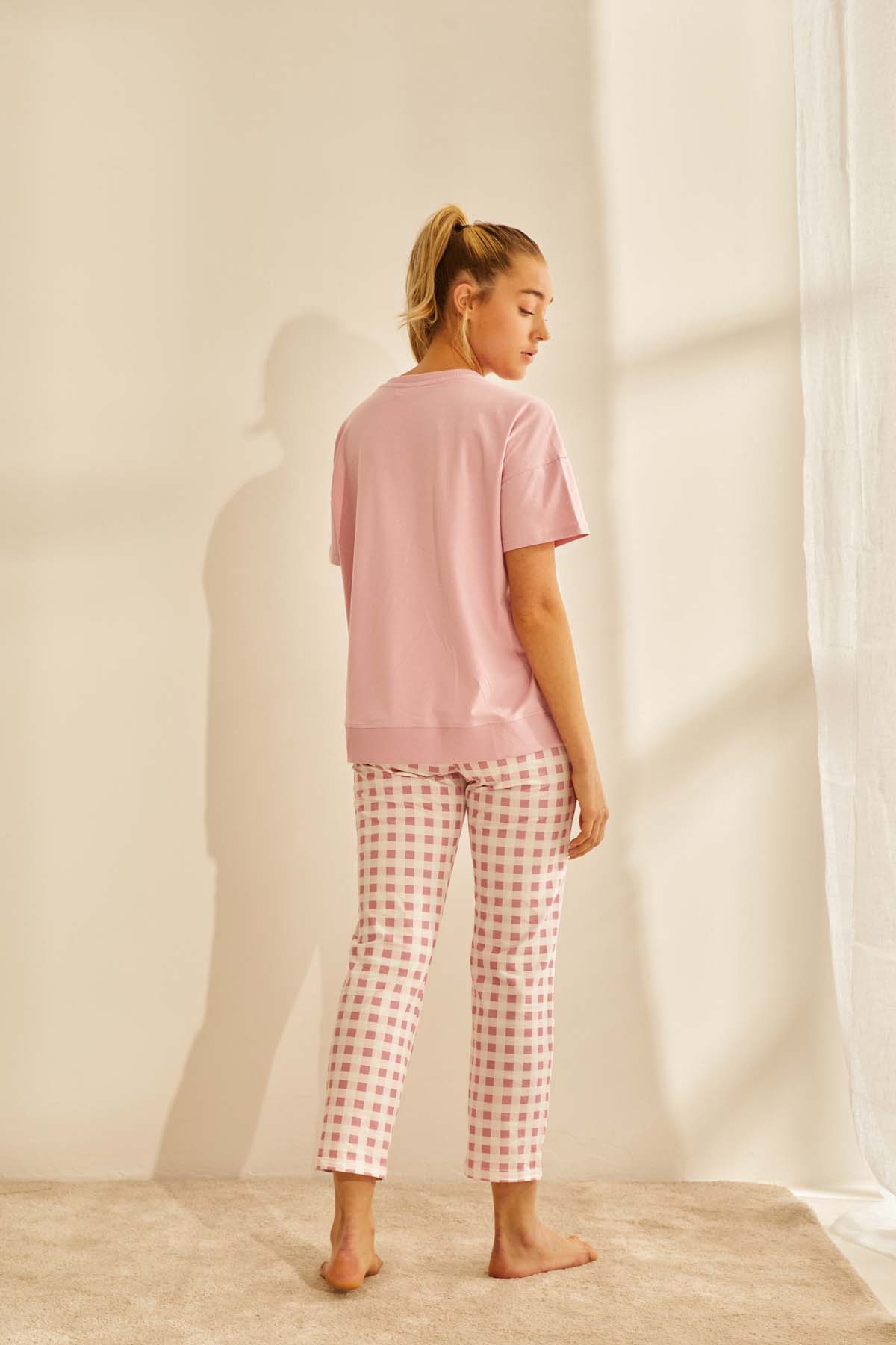 Kadın Pamuklu Cep Detaylı Pijama Üstü