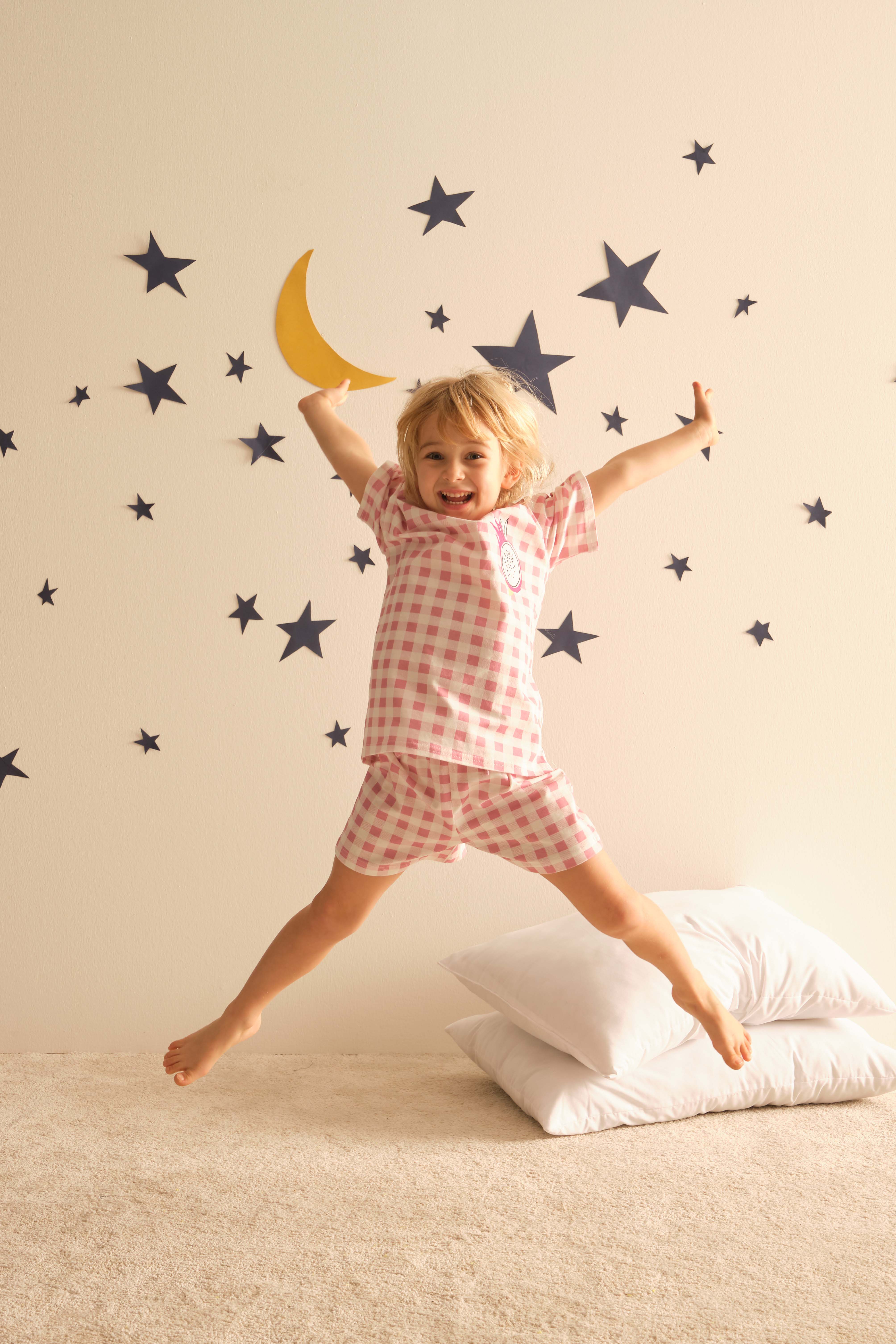 Kız Çocuk Kısa Kollu Şortlu Pijama Takımı