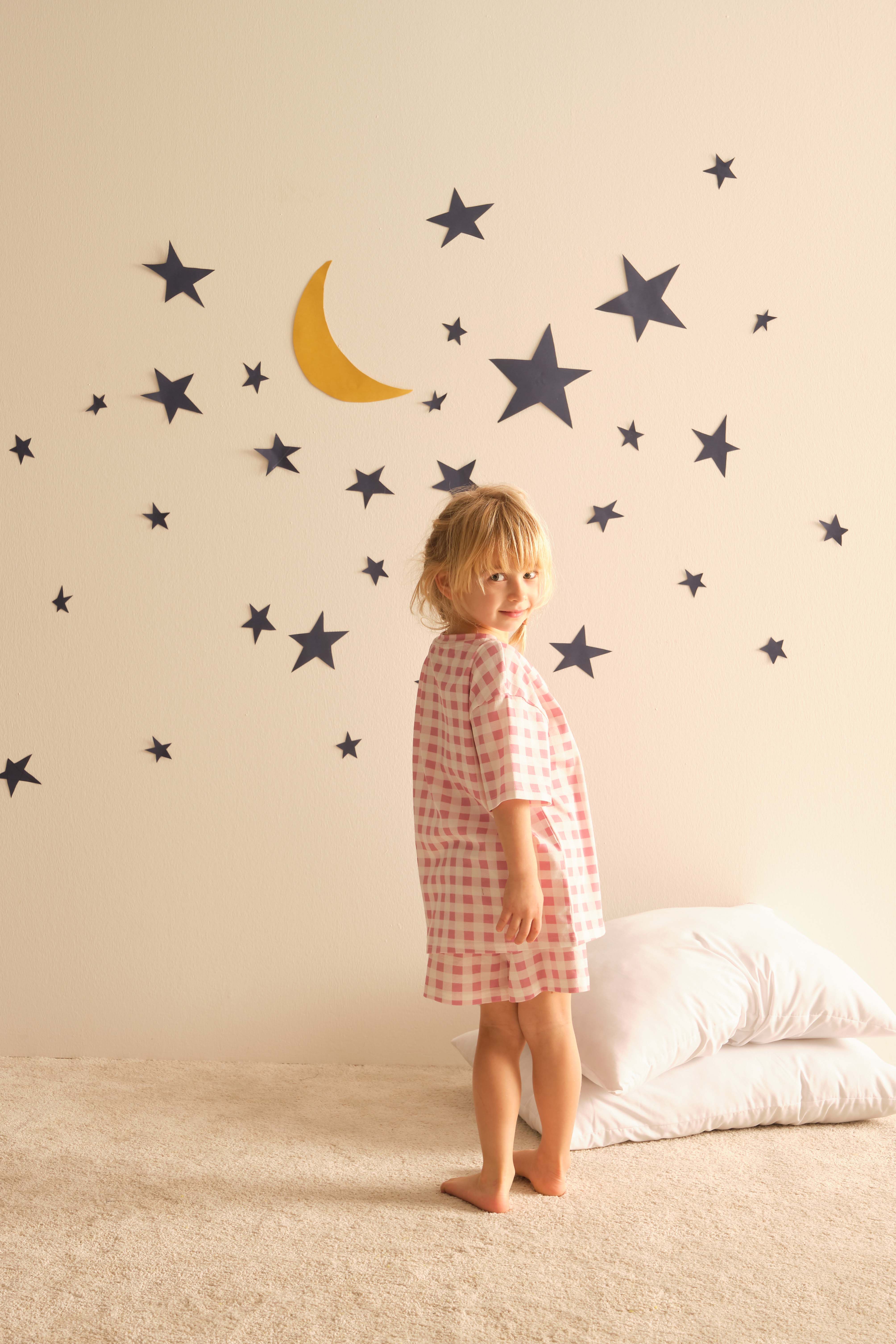 Kız Çocuk Kısa Kollu Şortlu Pijama Takımı