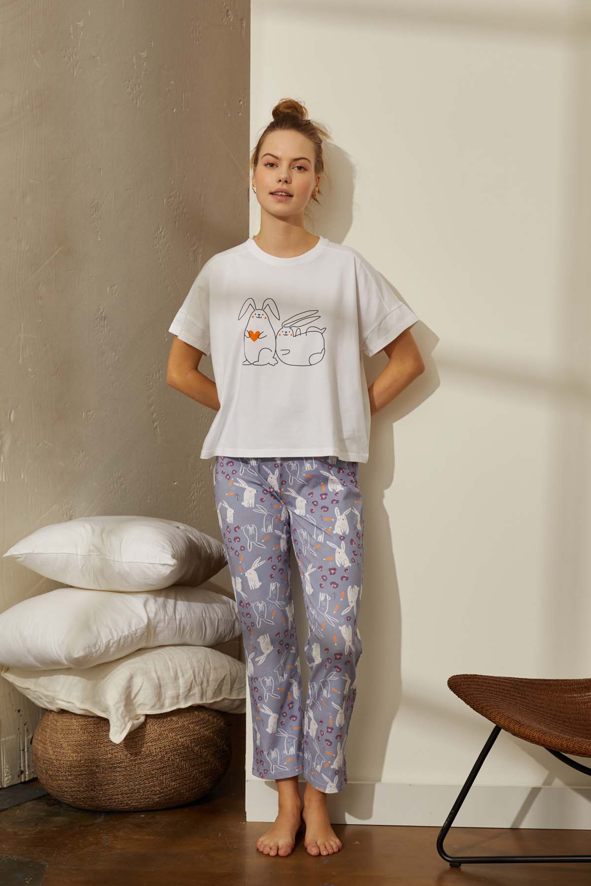 Kadın Pijama Alt Uzun