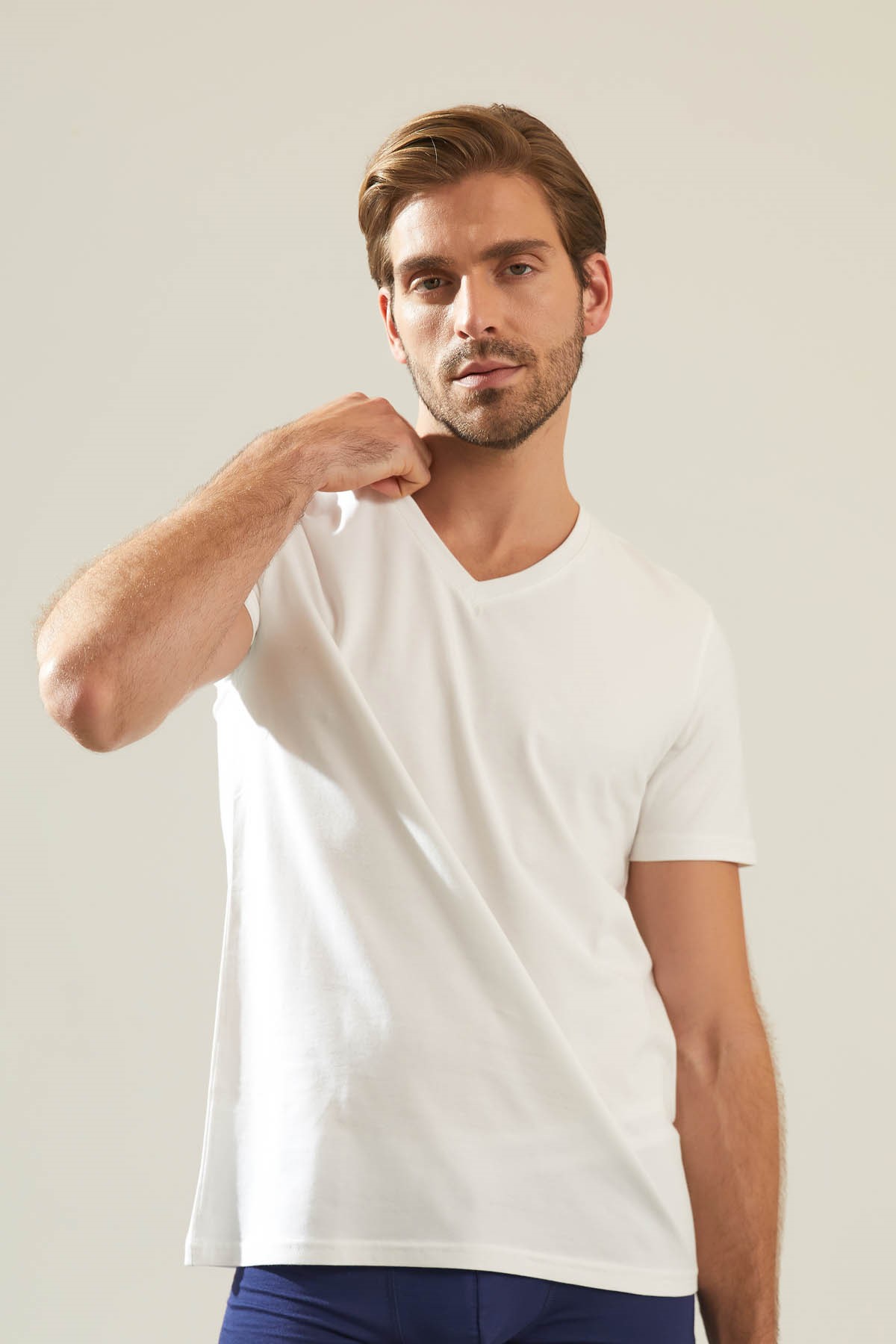 Erkek Basic Kısa Kol Pamuk T-shirt
