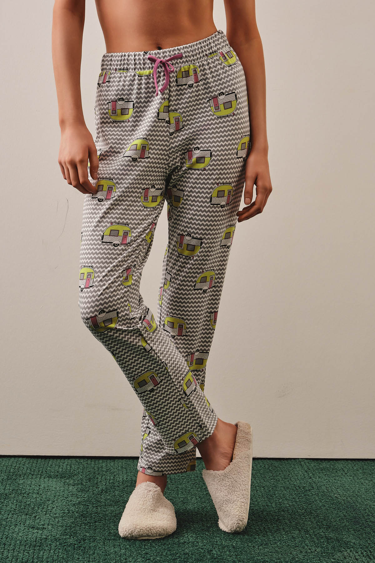 Kadın Pamuklu Midi Pijama Altı