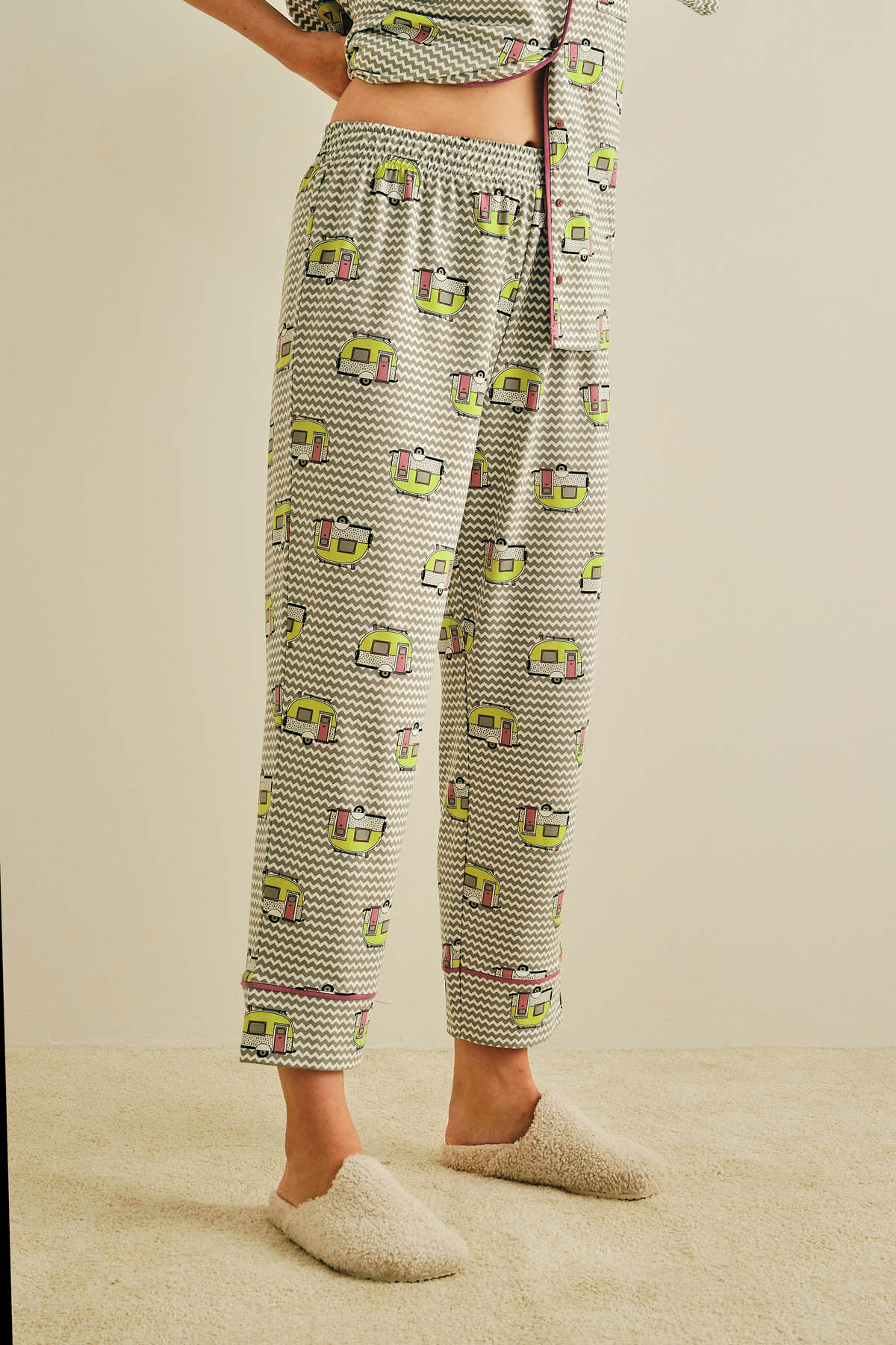 Kadın Büyük Beden Uzun Pijama Altı