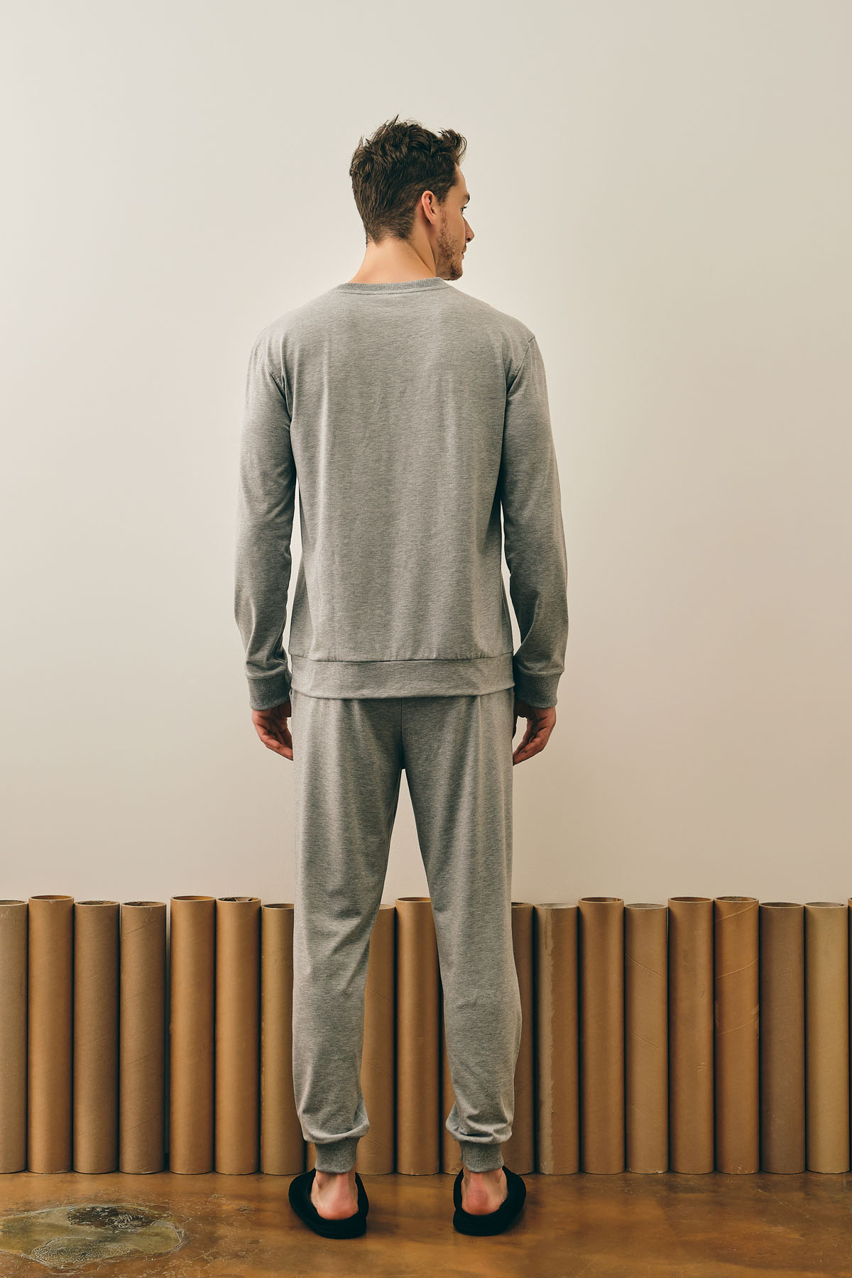 Erkek Pamuklu Uzun Pijama Takımı