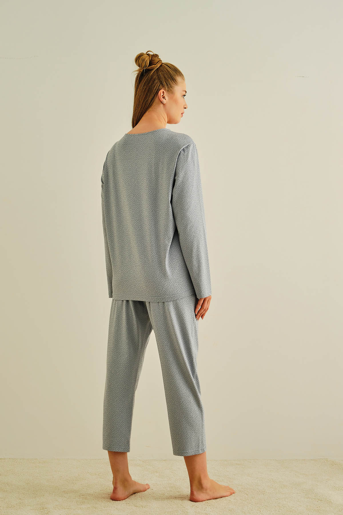 Kadın Büyük Beden Pamuklu Uzun Pijama Altı