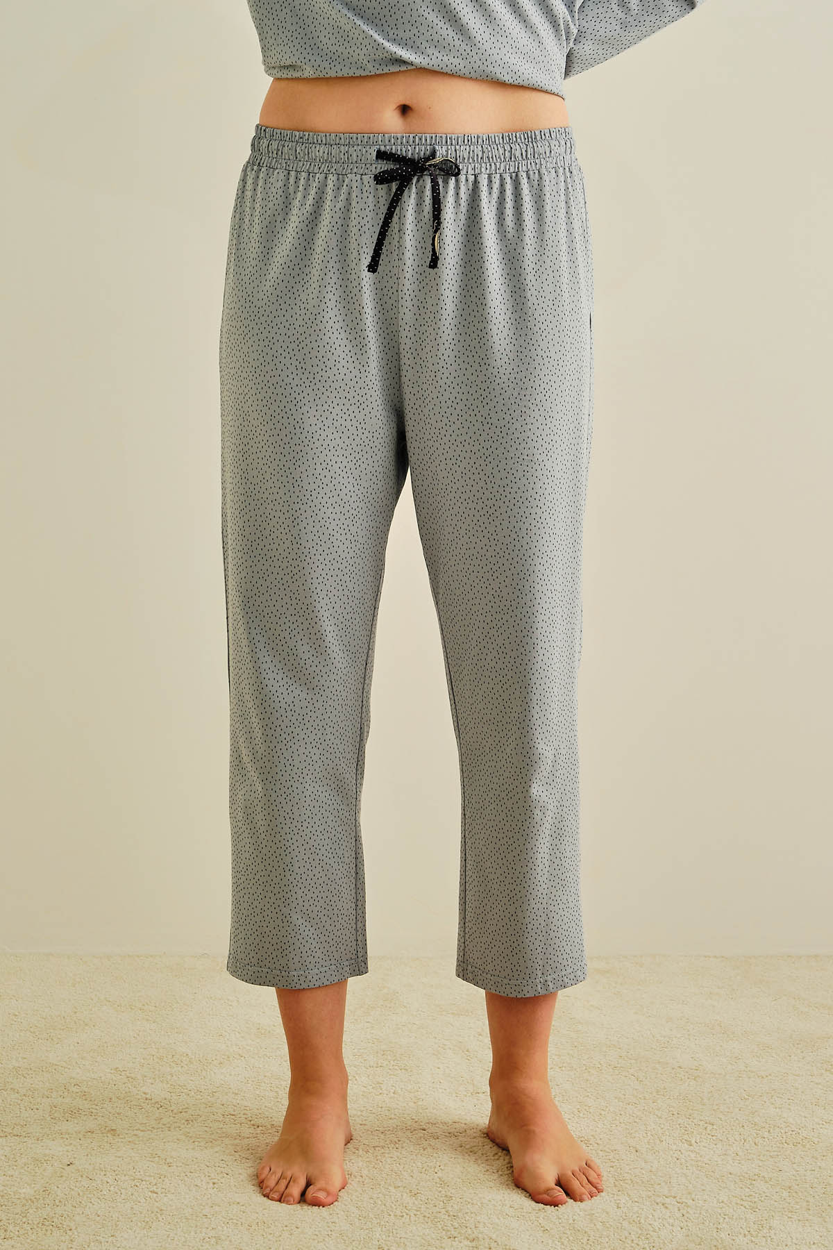 Kadın Büyük Beden Pamuklu Uzun Pijama Altı