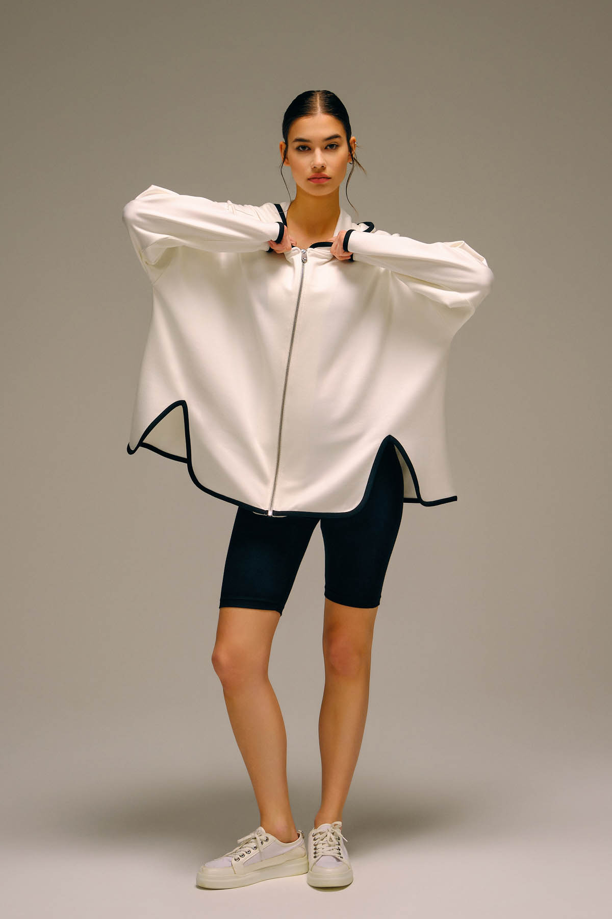 Kadın Viscose Örme Oversize Ceket