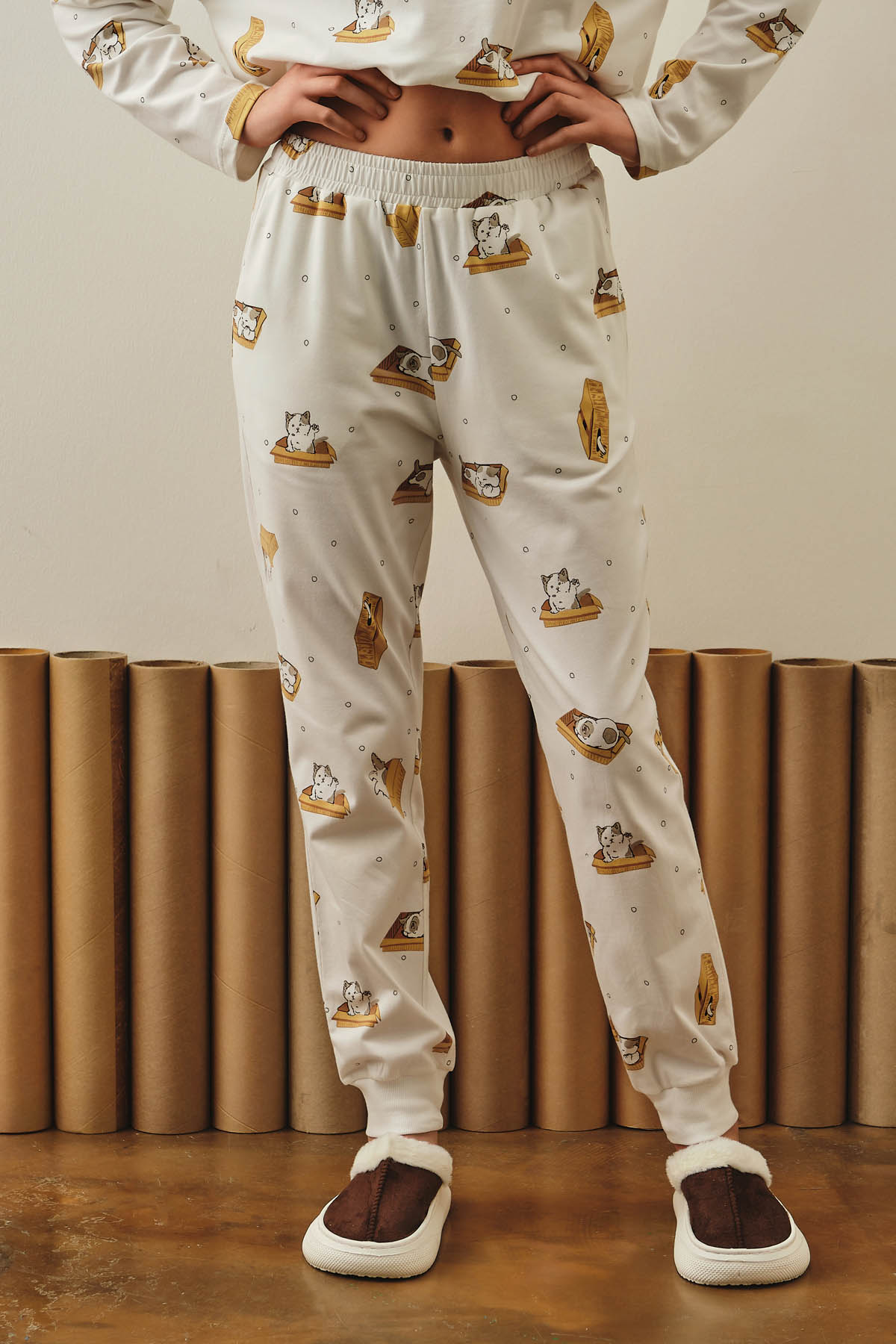 Kadın Pamuklu Uzun Pijama Altı