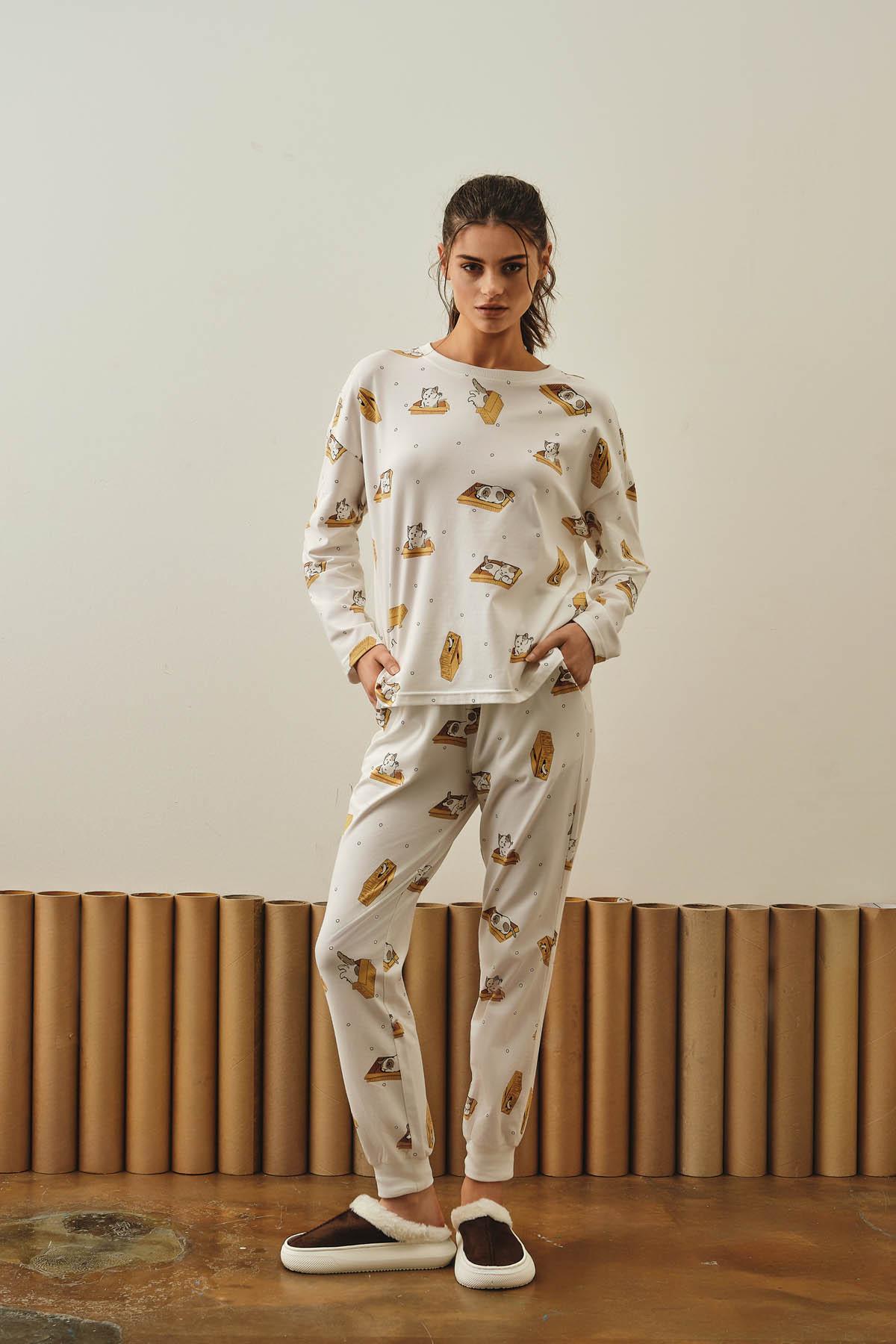 Kadın Pamuklu Uzun Pijama Altı