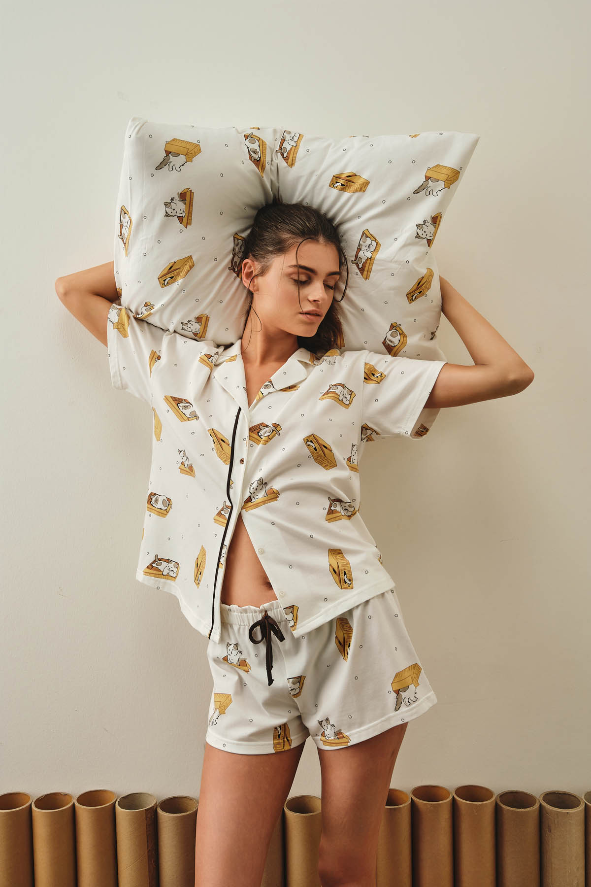 Kadın Pamuklu Şort Pijama Altı