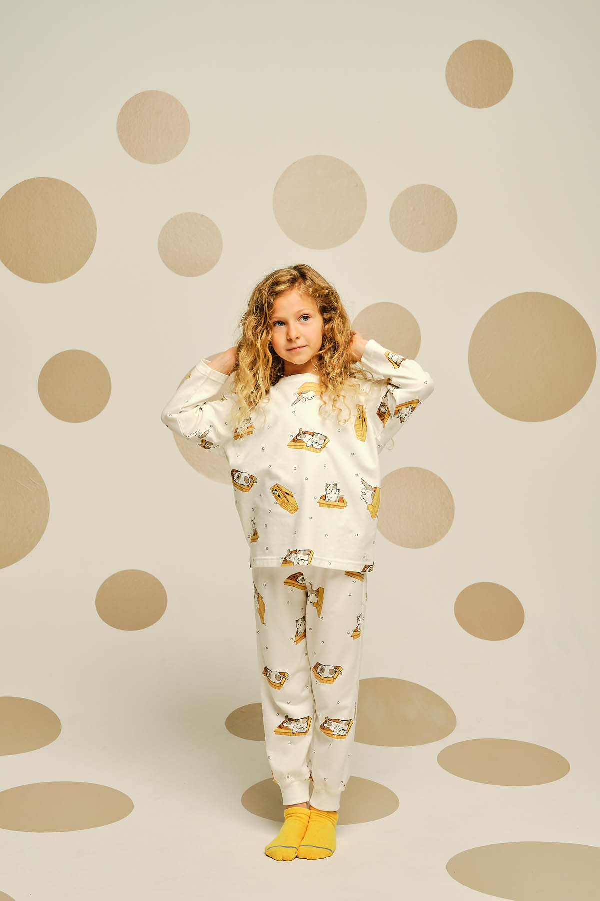 Kız Çocuk Pamuklu Uzun Pijama Takımı