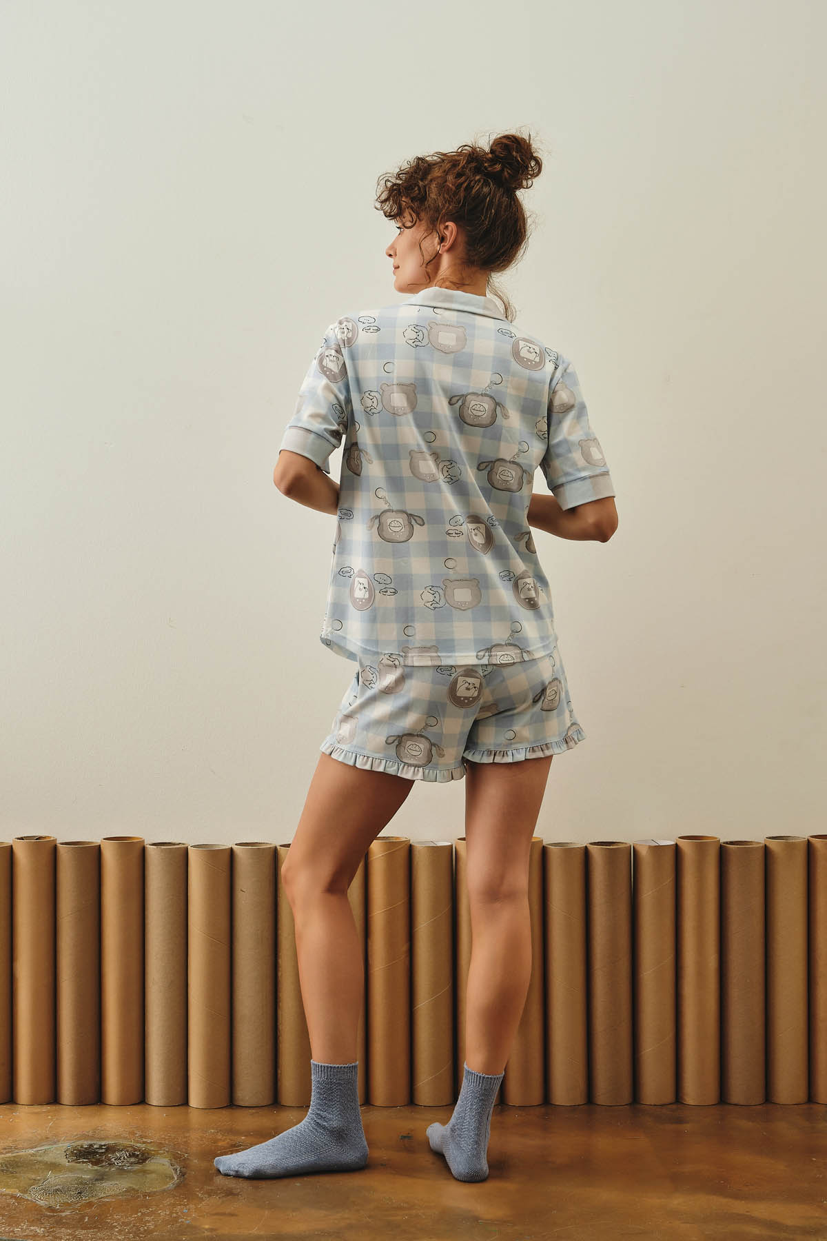 Kadın Pamuklu Şort Pijama Altı