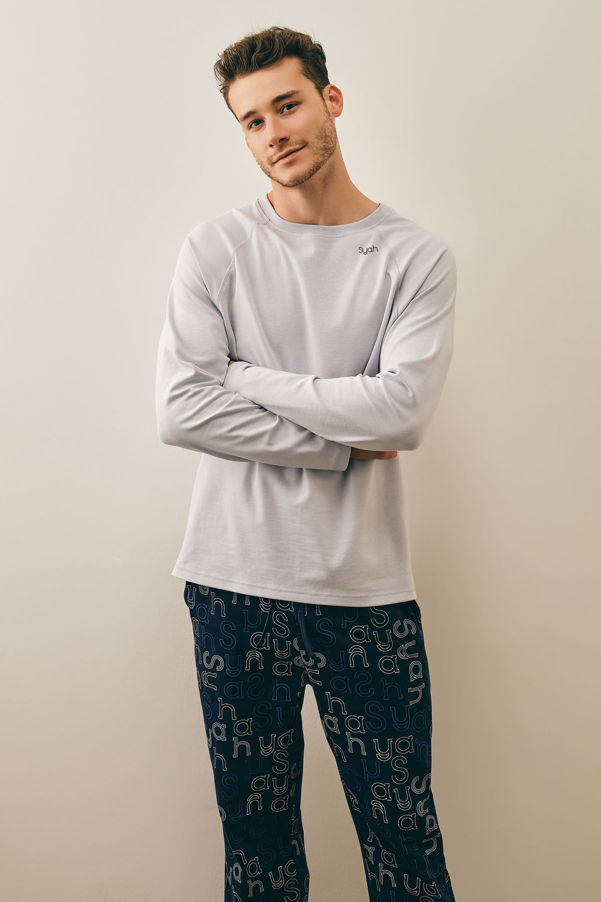 Erkek Pamuklu Düğmeli Pijama Üstü