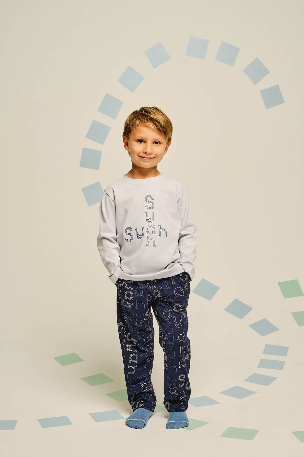 Erkek Çocuk Pamuklu Uzun Pijama Takımı