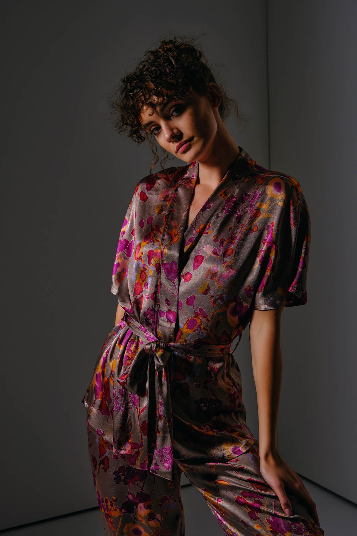 Kadın Vegan Dokuma Kimono Üst