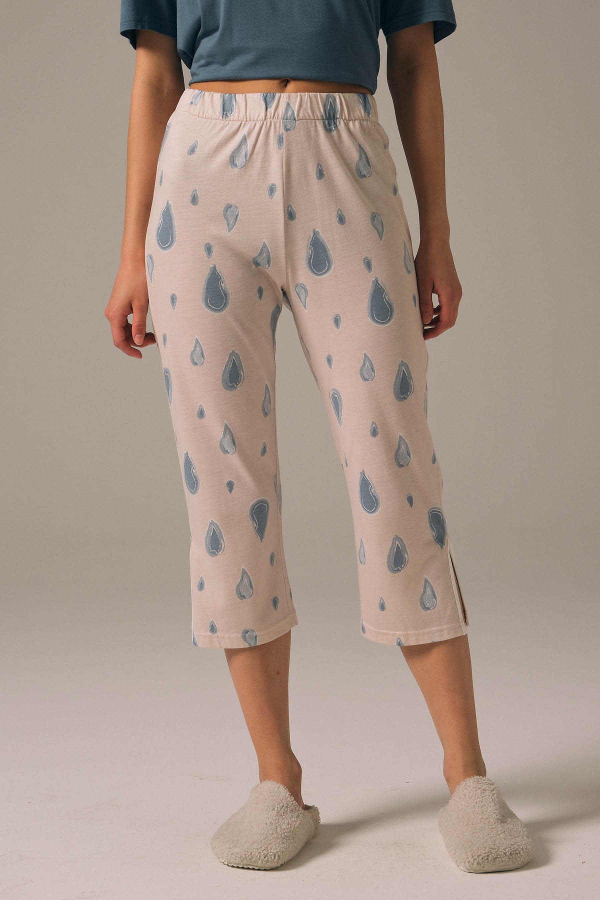 Kadın Pamuklu Midi Pijama Altı