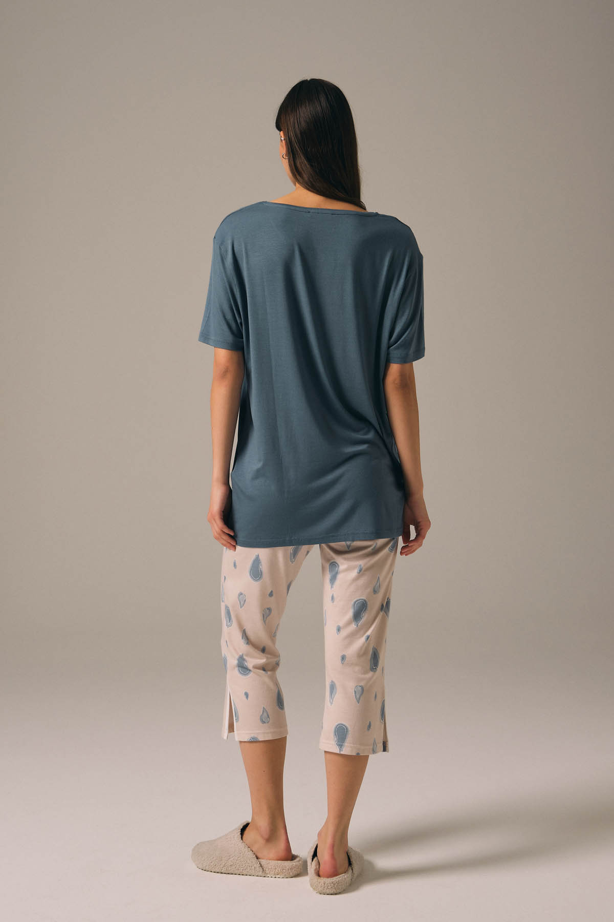 Kadın Pamuklu Midi Pijama Altı