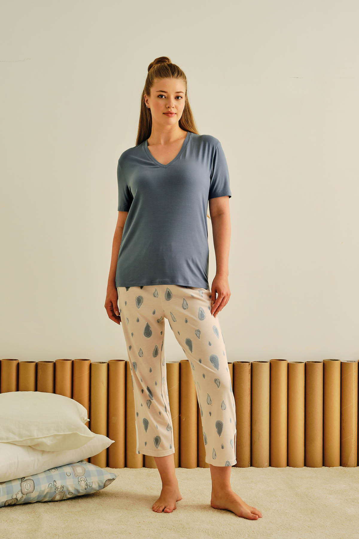 Kadın Midi Pijama Takımı