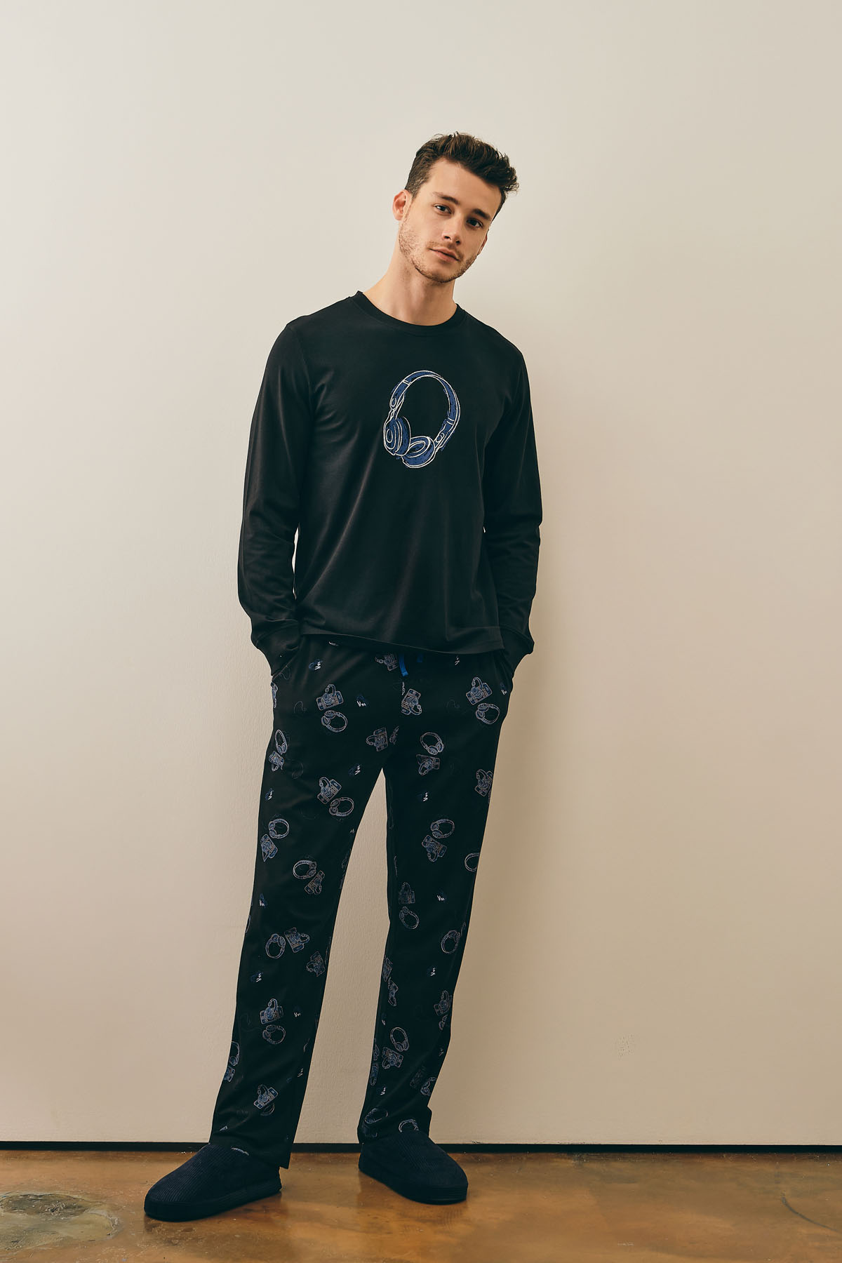 Erkek Pamuklu Uzun Pijama Takımı