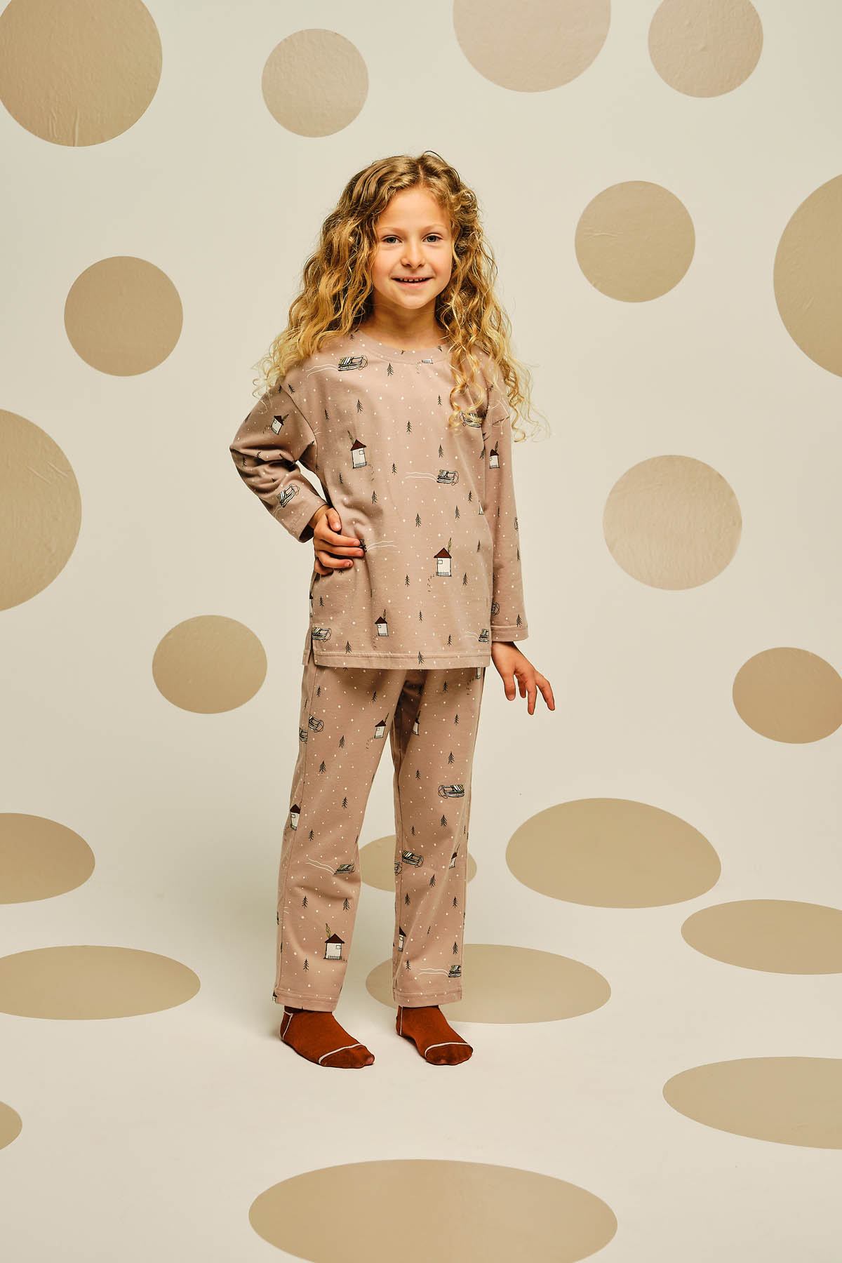 Kız Çocuk Pamuklu Uzun Pijama Takımı
