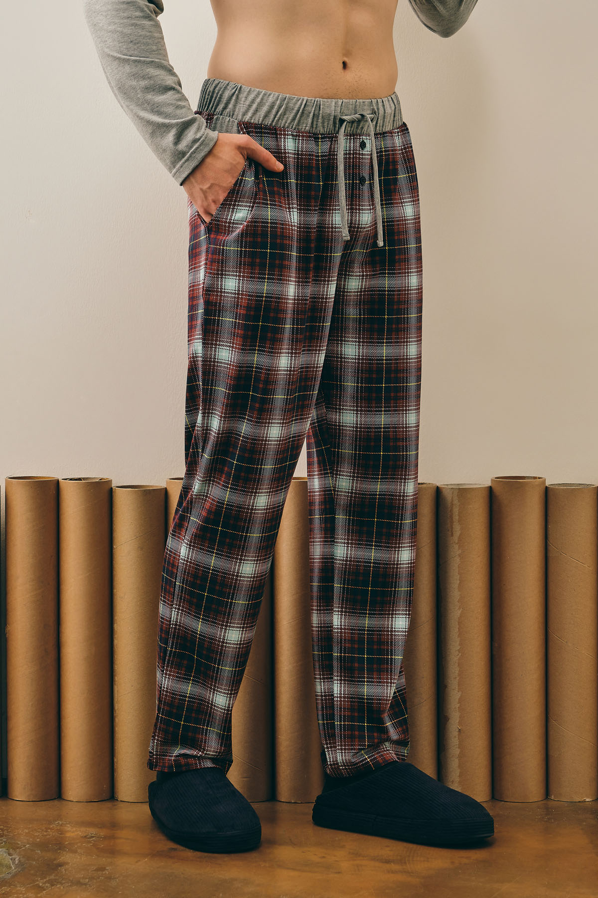 Erkek Pamuklu Uzun Pijama Altı