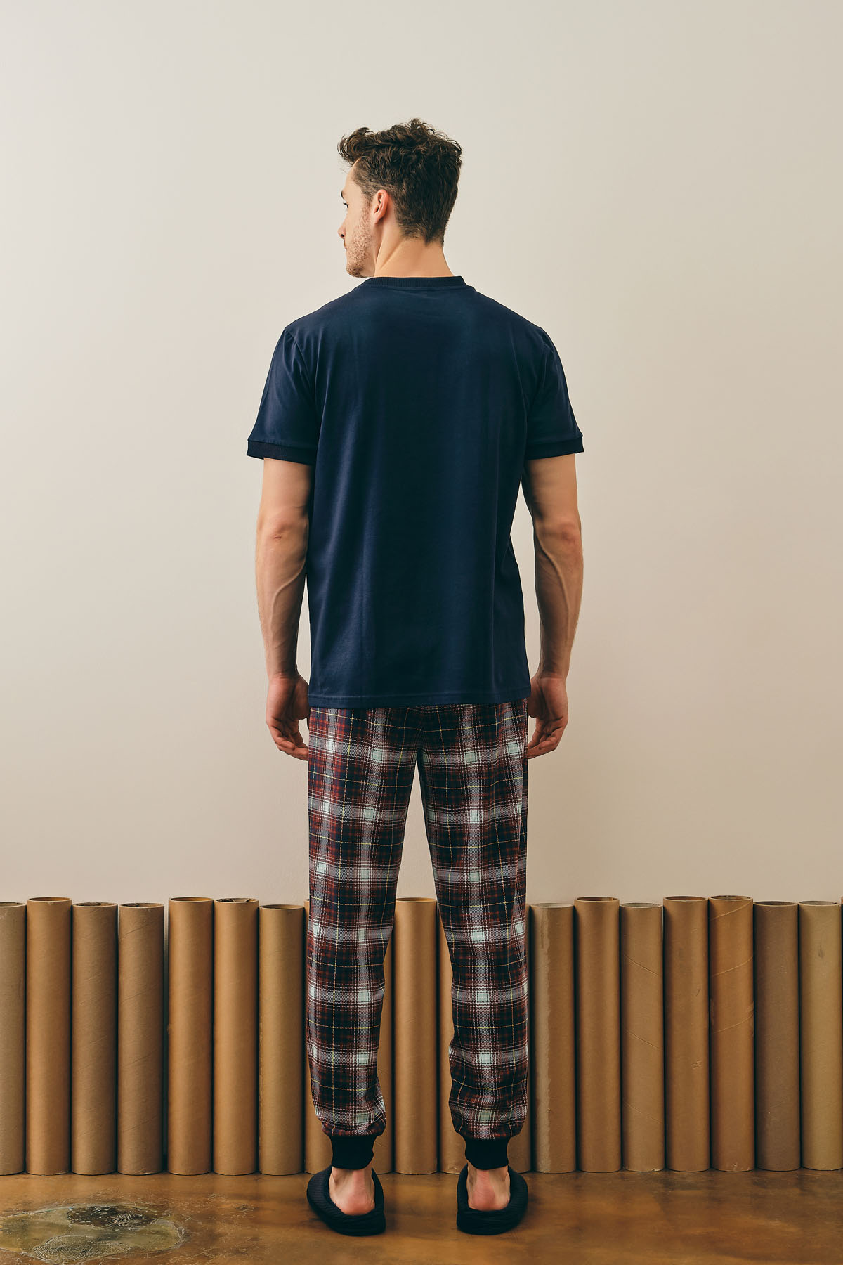 Erkek Pamuklu Cep Detaylı Kısa Kollu Pijama Üstü