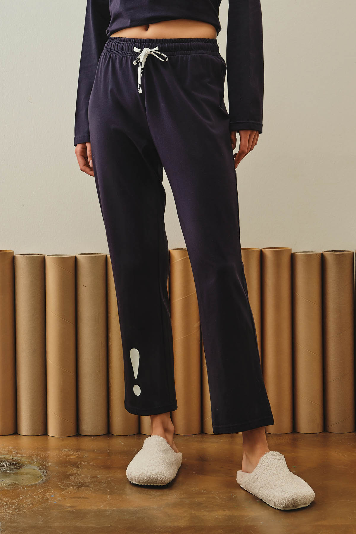 Kadın Pamuklu Midi Pijama Altı