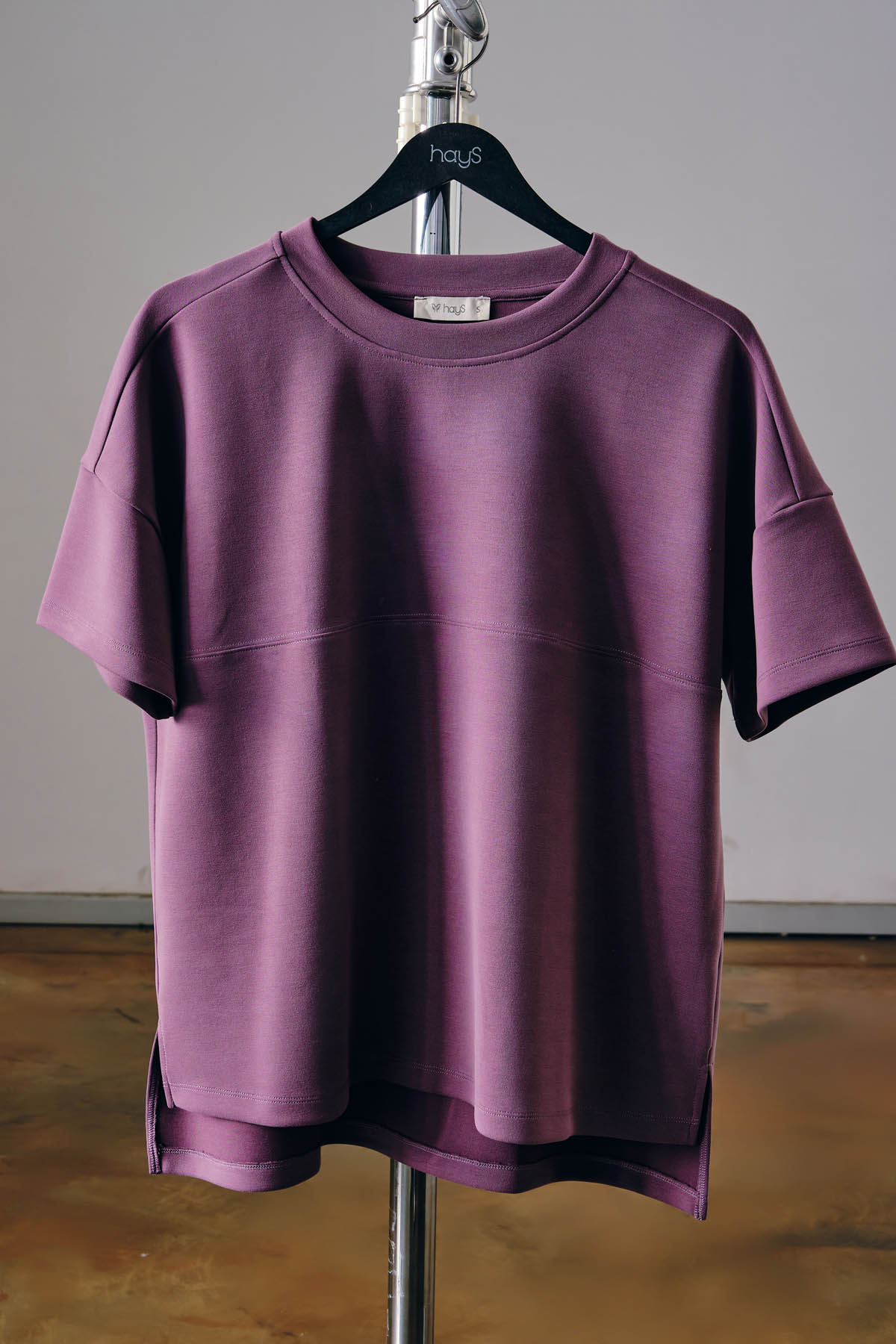 Kadın Soft Touch Yırtmaç Detaylı Kısa Kollu Tshirt