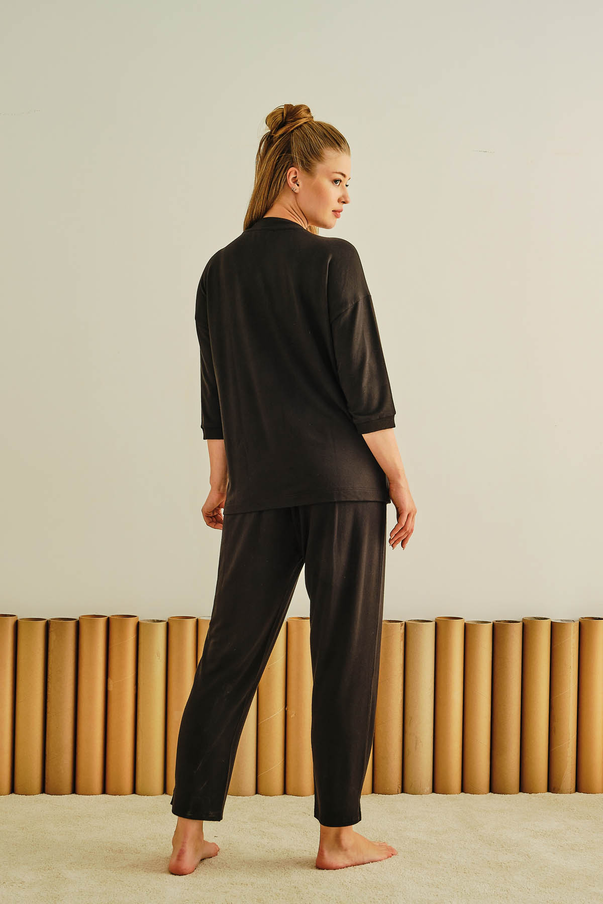 Kadın Büyük Beden İki İplik Modal Ev Giyim Pantolon