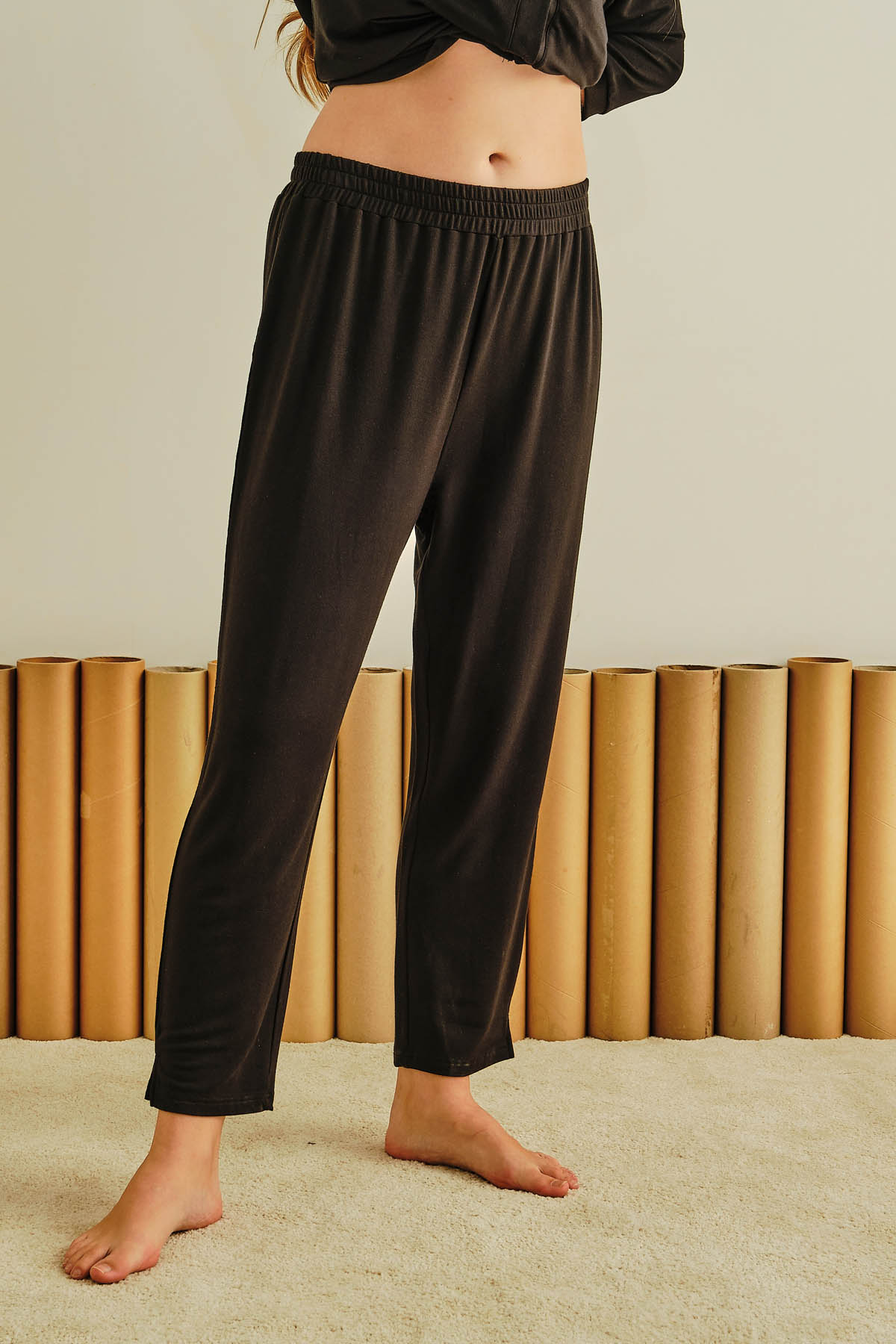 Kadın Büyük Beden İki İplik Modal Ev Giyim Pantolon