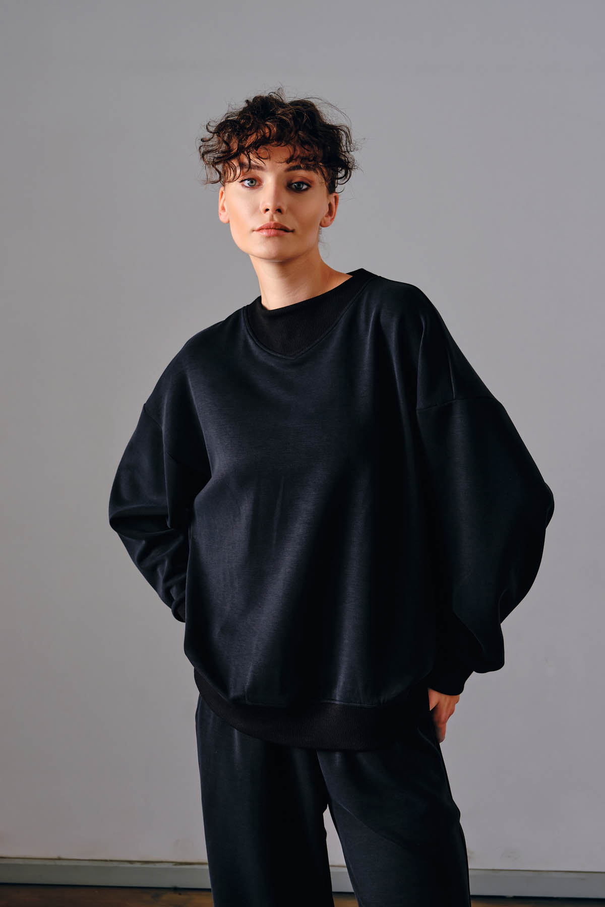 Kadın Soft Touch Oversize Sweatshirt	
