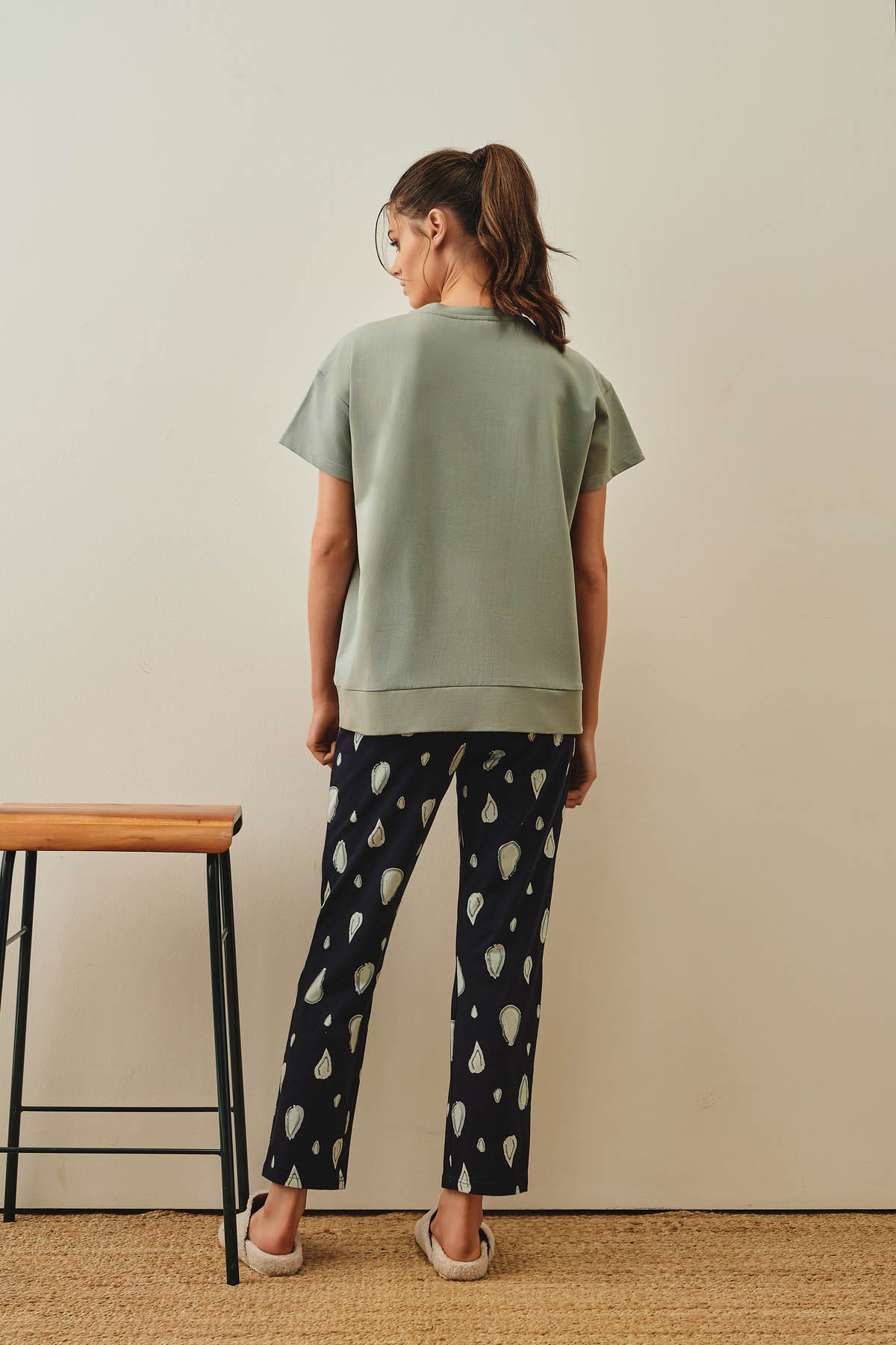 Kadın Pamuklu Uzun Pijama Takımı