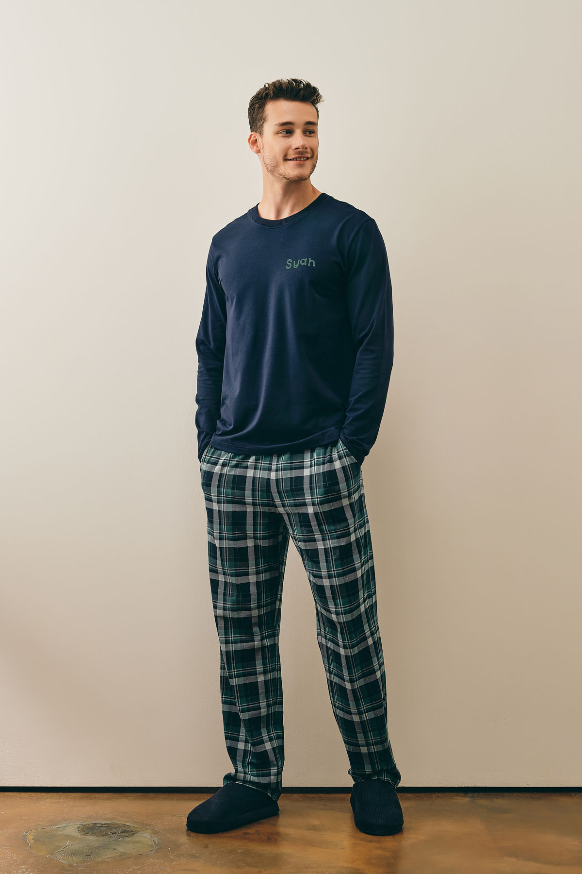 Erkek Pamuklu Uzun Pijama Takımı