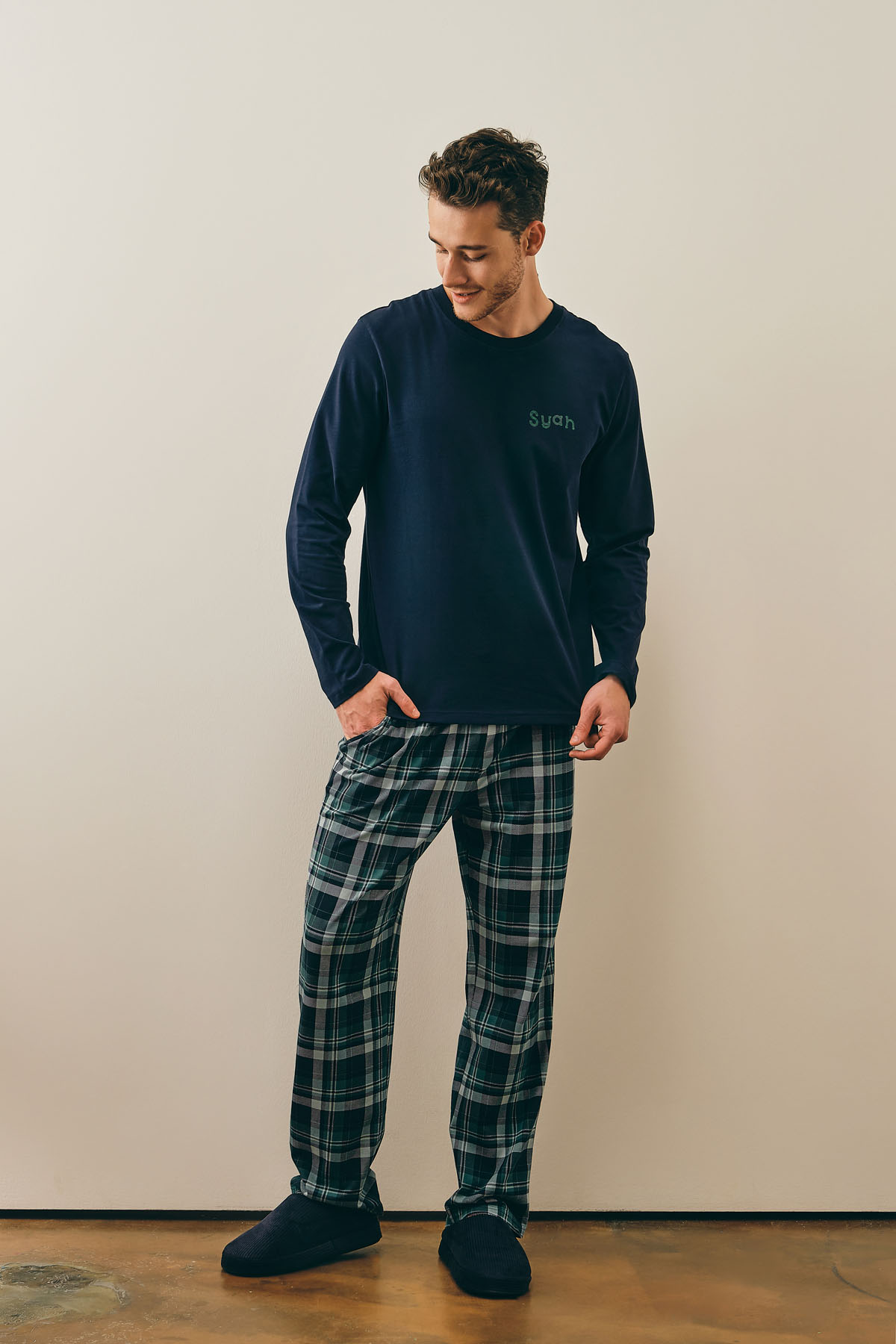 Erkek Pamuklu Uzun Pijama Takımı