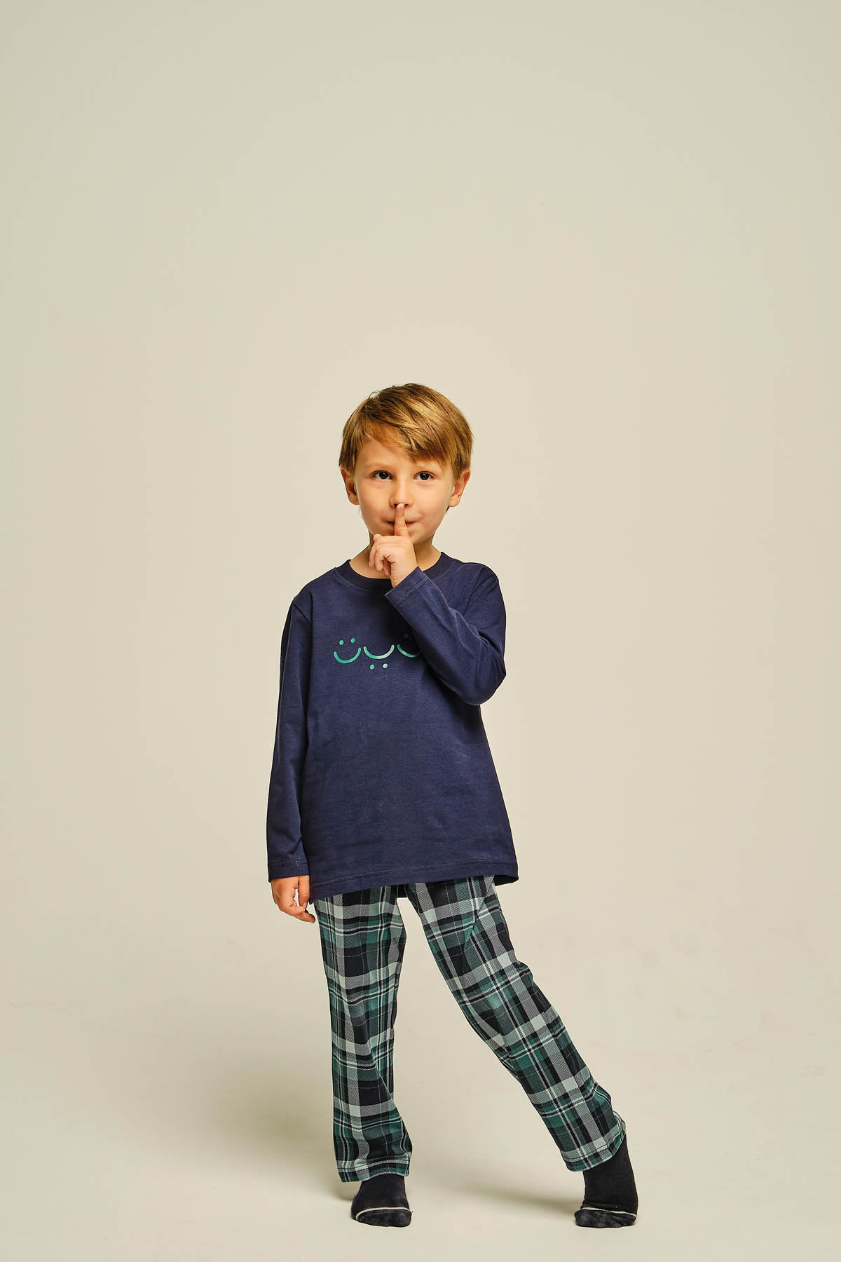 Erkek Çocuk Pamuklu Uzun Kollu Pijama Takımı